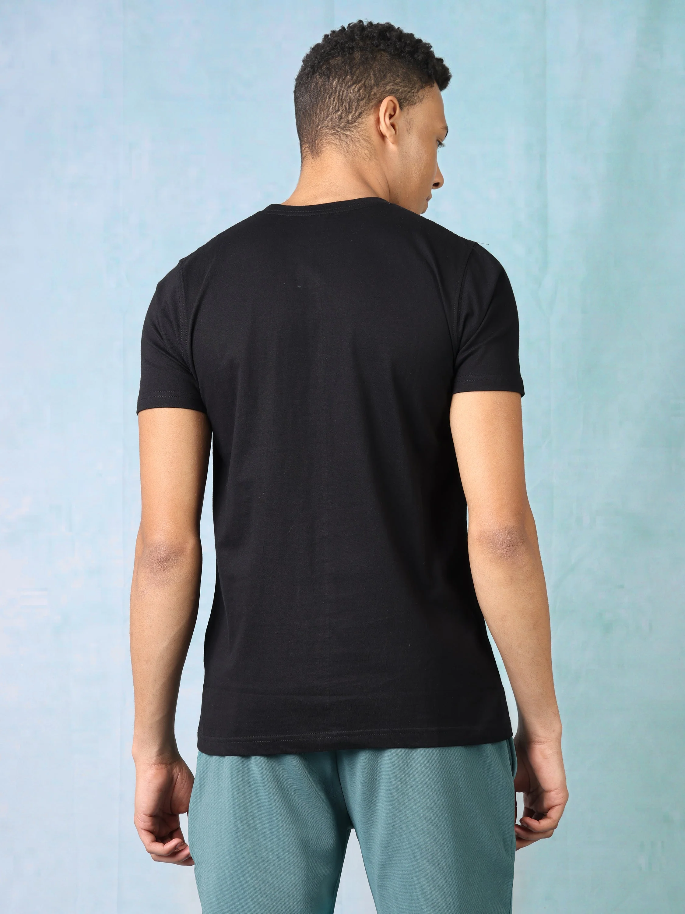 Men Black Bla Bla T-Shirt - Image 4