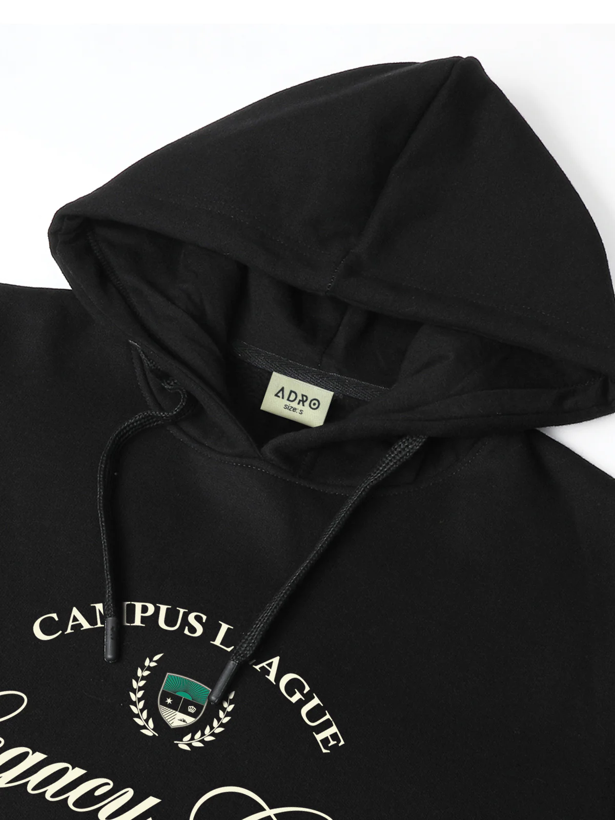 Men Black Legacy Crew Hoodie - Image 3