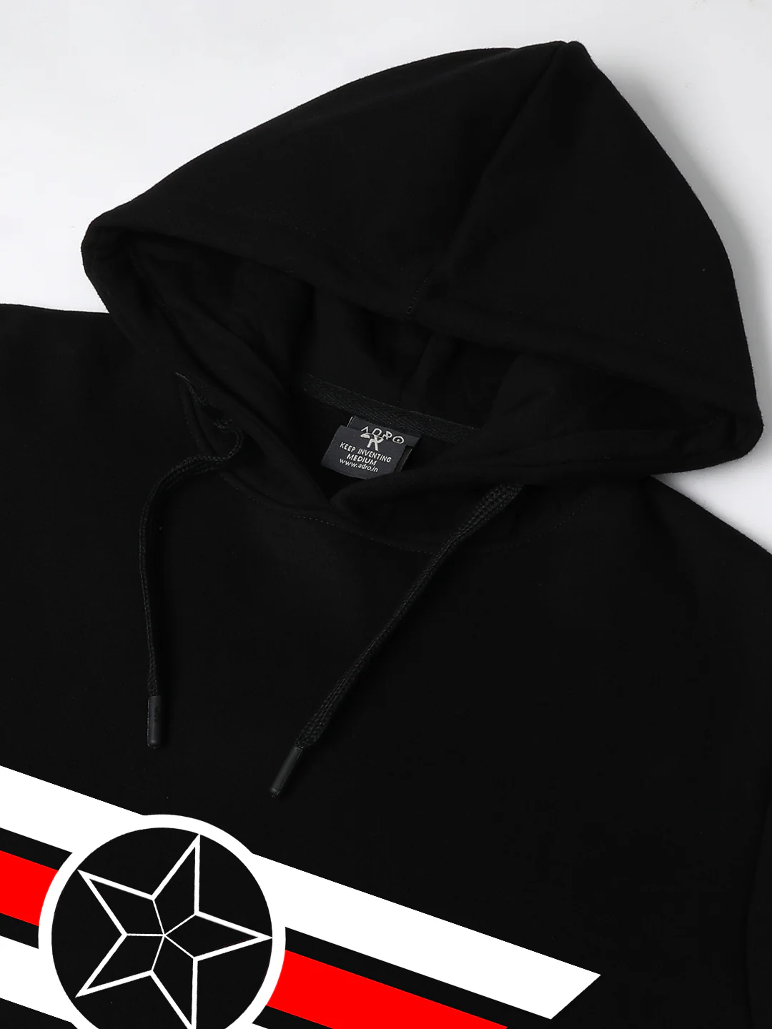 Men Black Captain America Printed Hoodie - Image 4