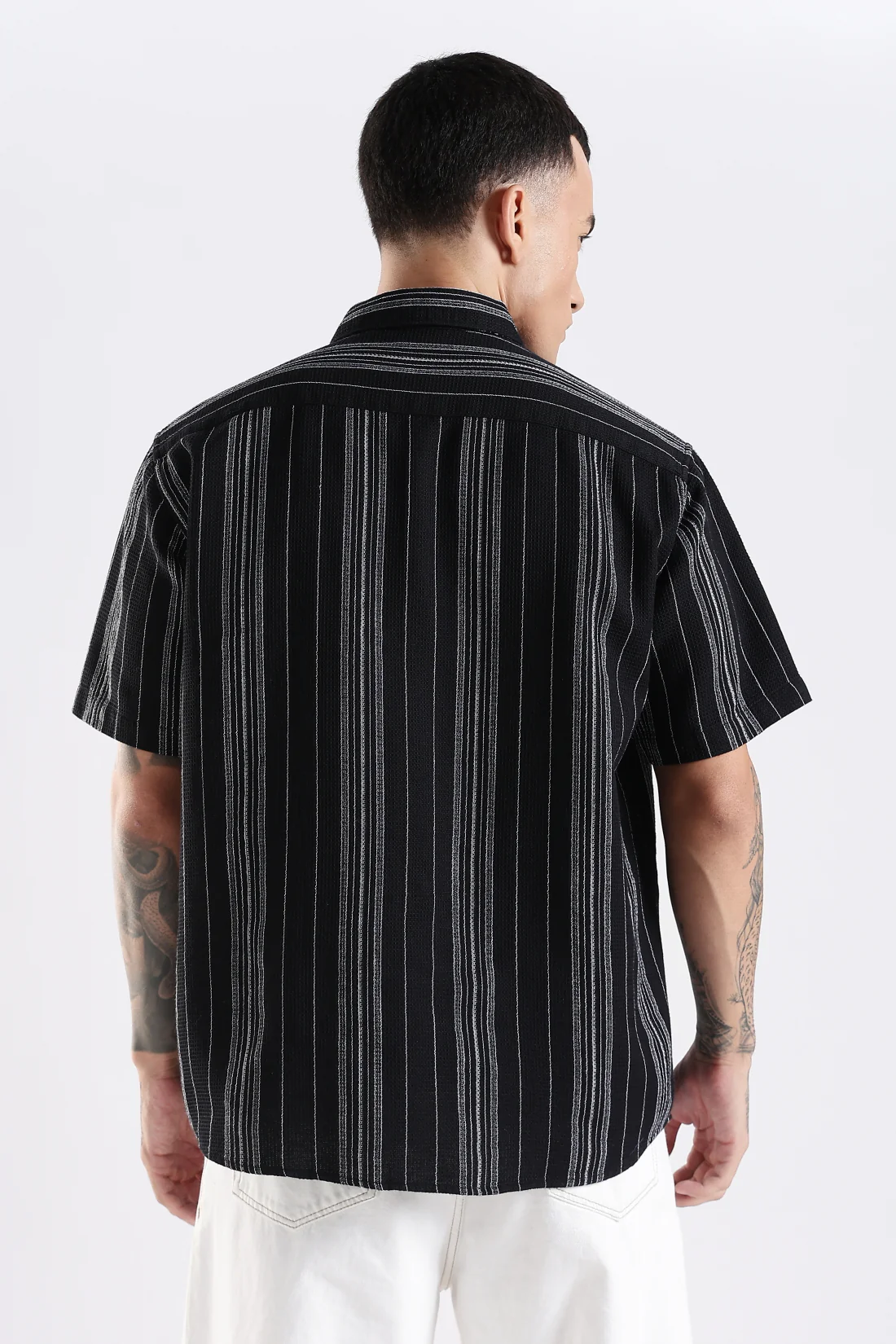 Men Black Casual Shirt - Image 3