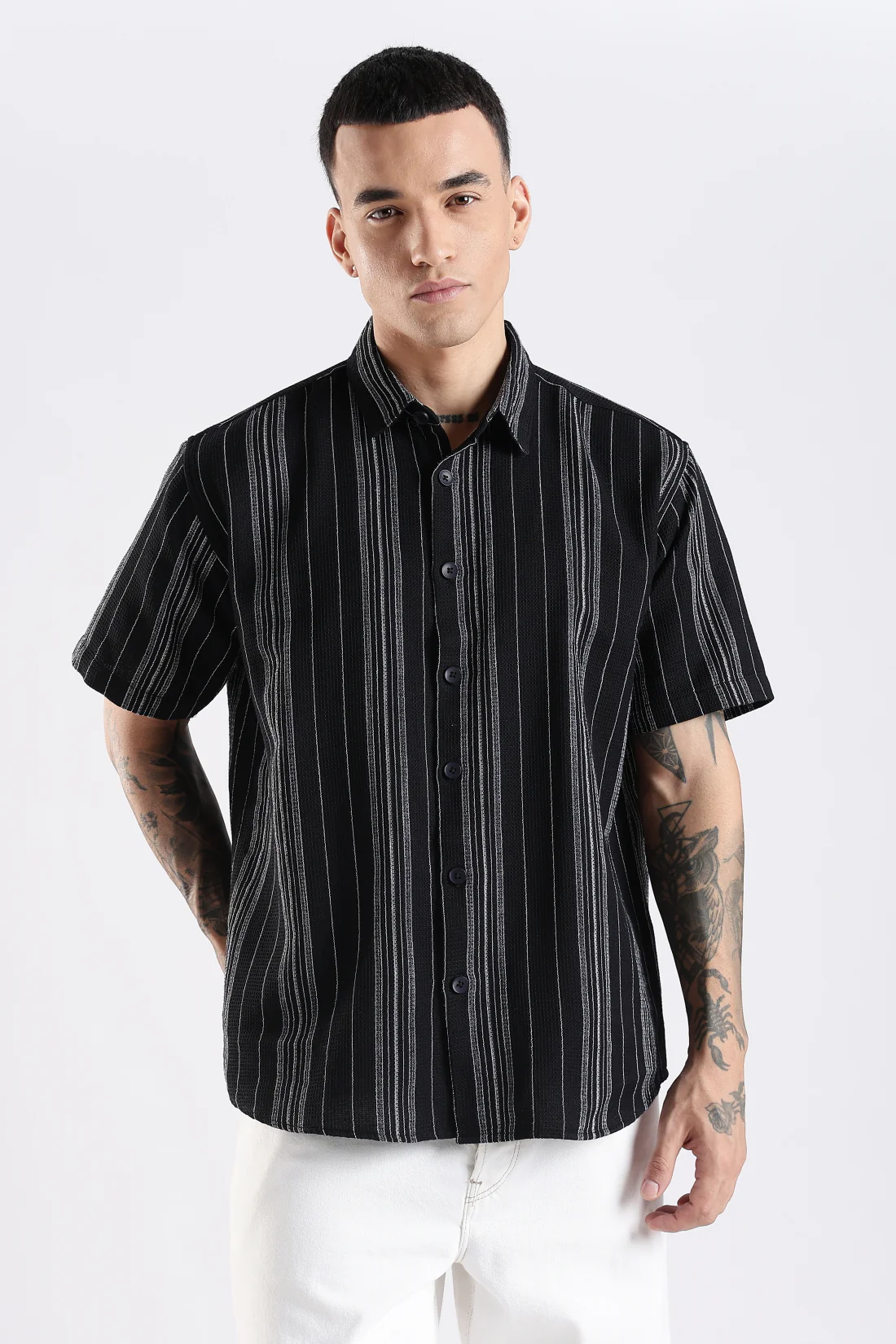 Men Black Casual Shirt - Image 7