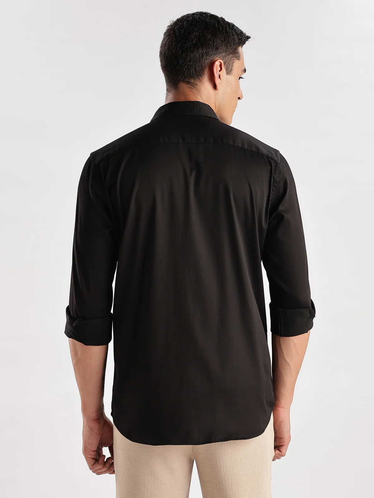 Men Black Casual Shirt - Image 3