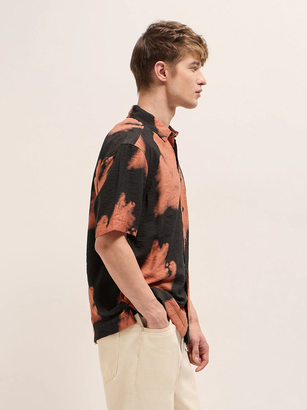 Men Black Casual Shirt - Image 3