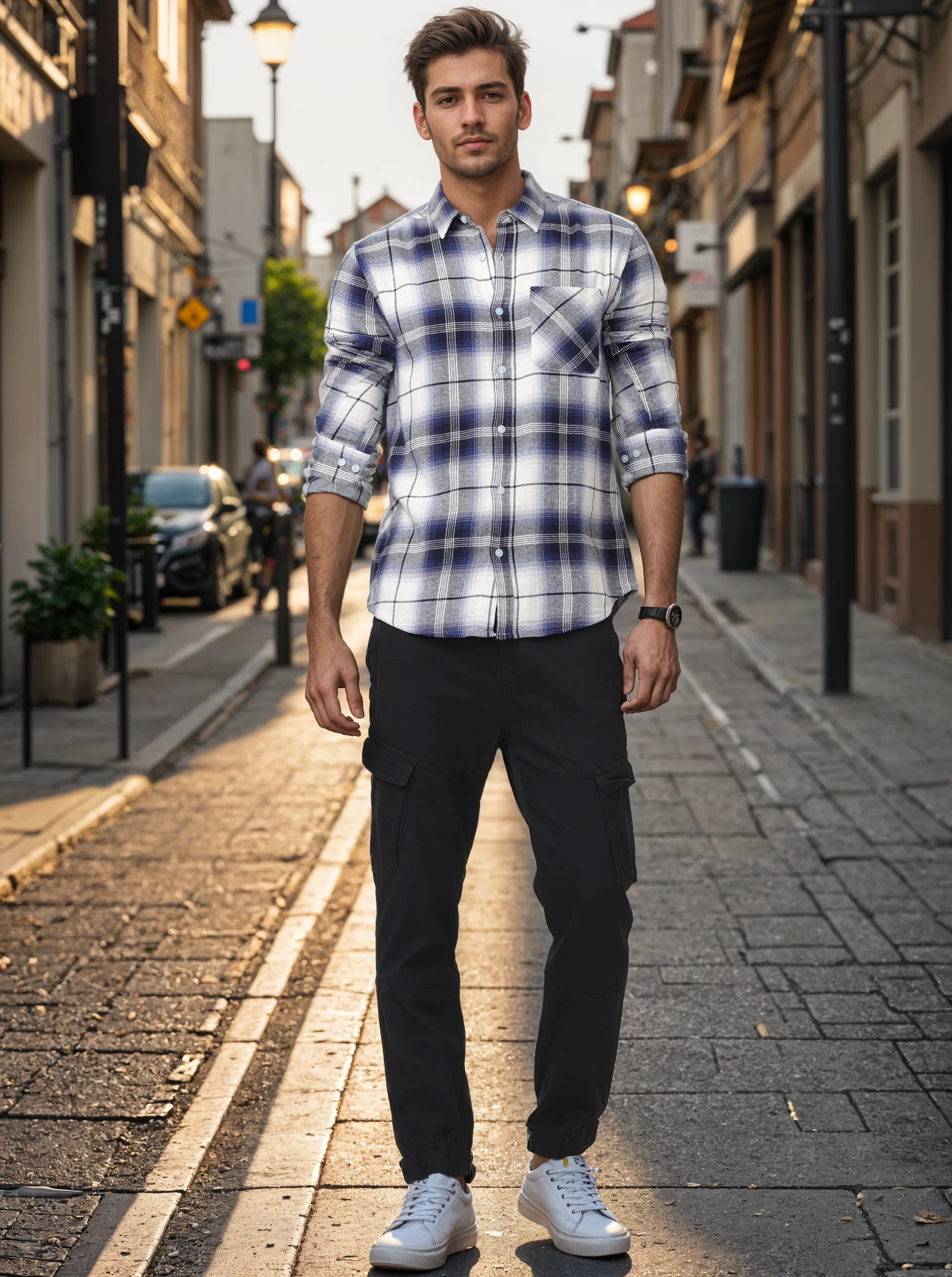 Men Black Comfort Fit Joggers - Image 3