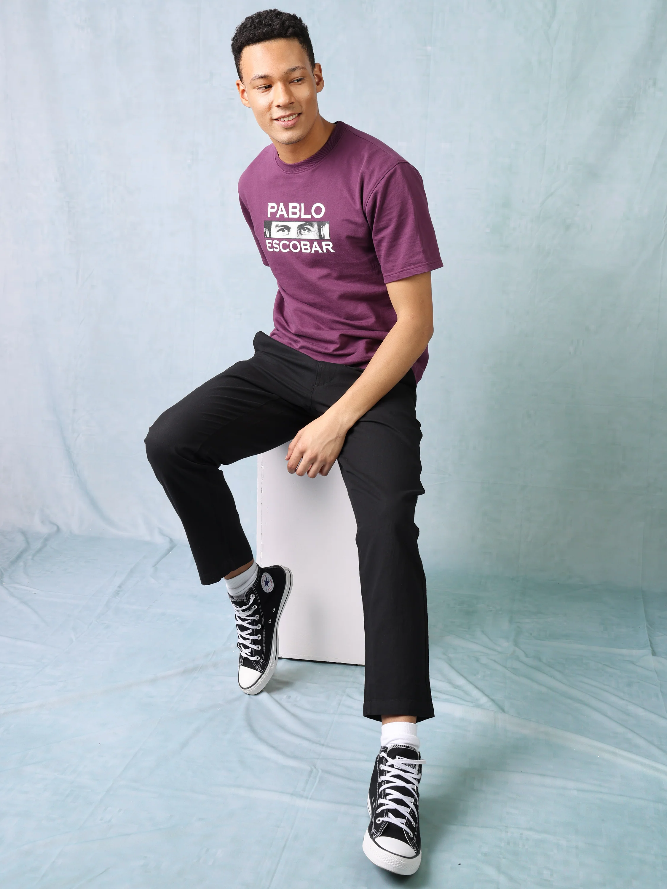 Men Black Comfort Fit Pants - Image 6