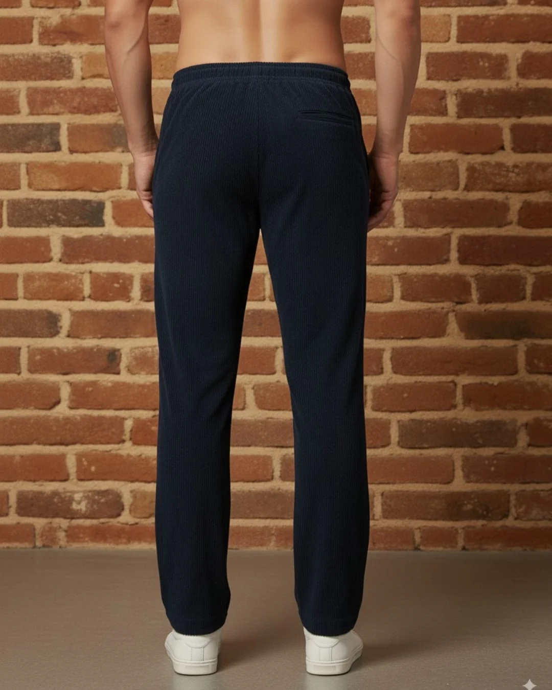 Men Black Corduroy Pant - Image 5