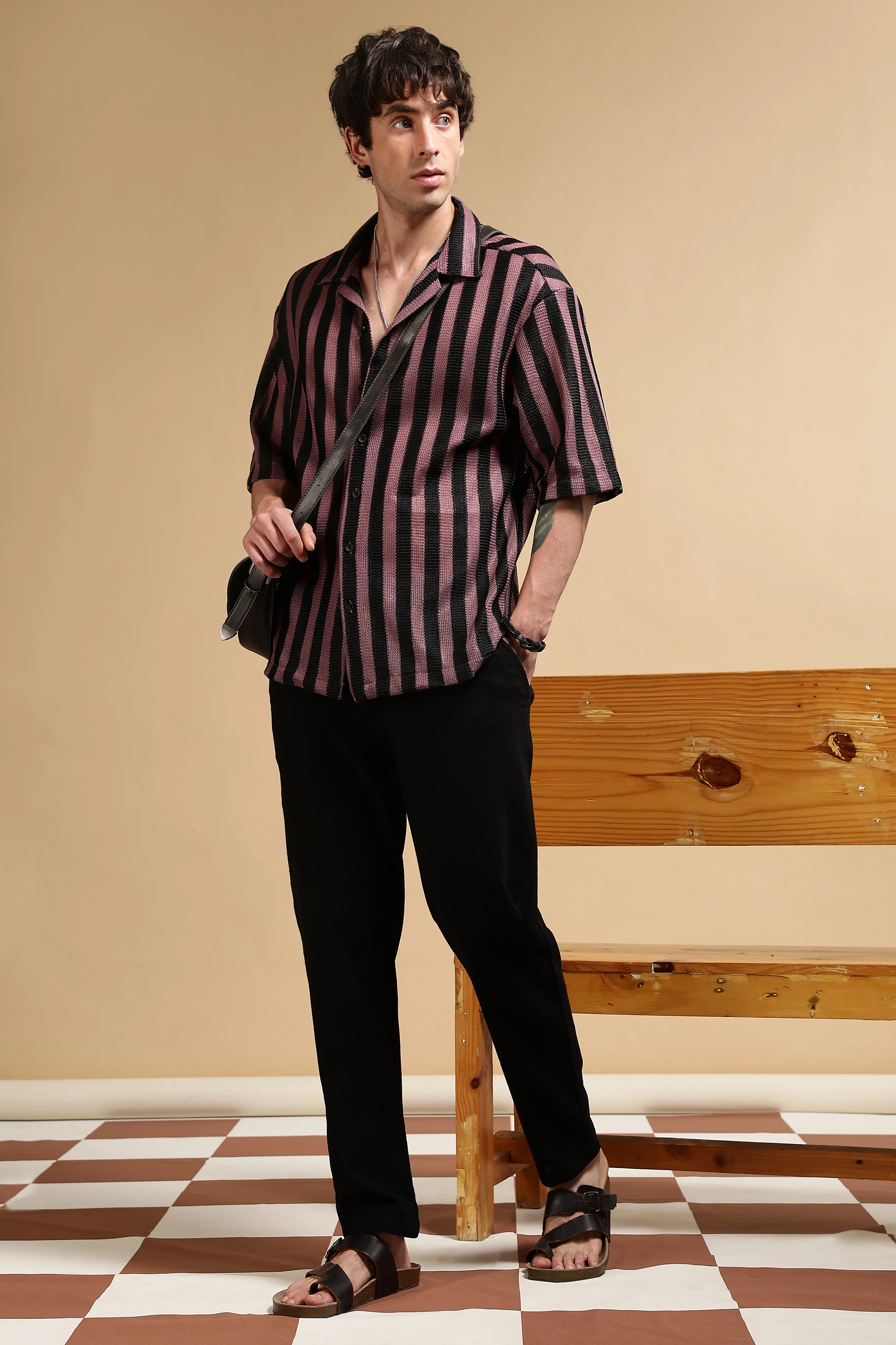 Men Black Cotton Loose Fit Drawcord Pants - Image 10