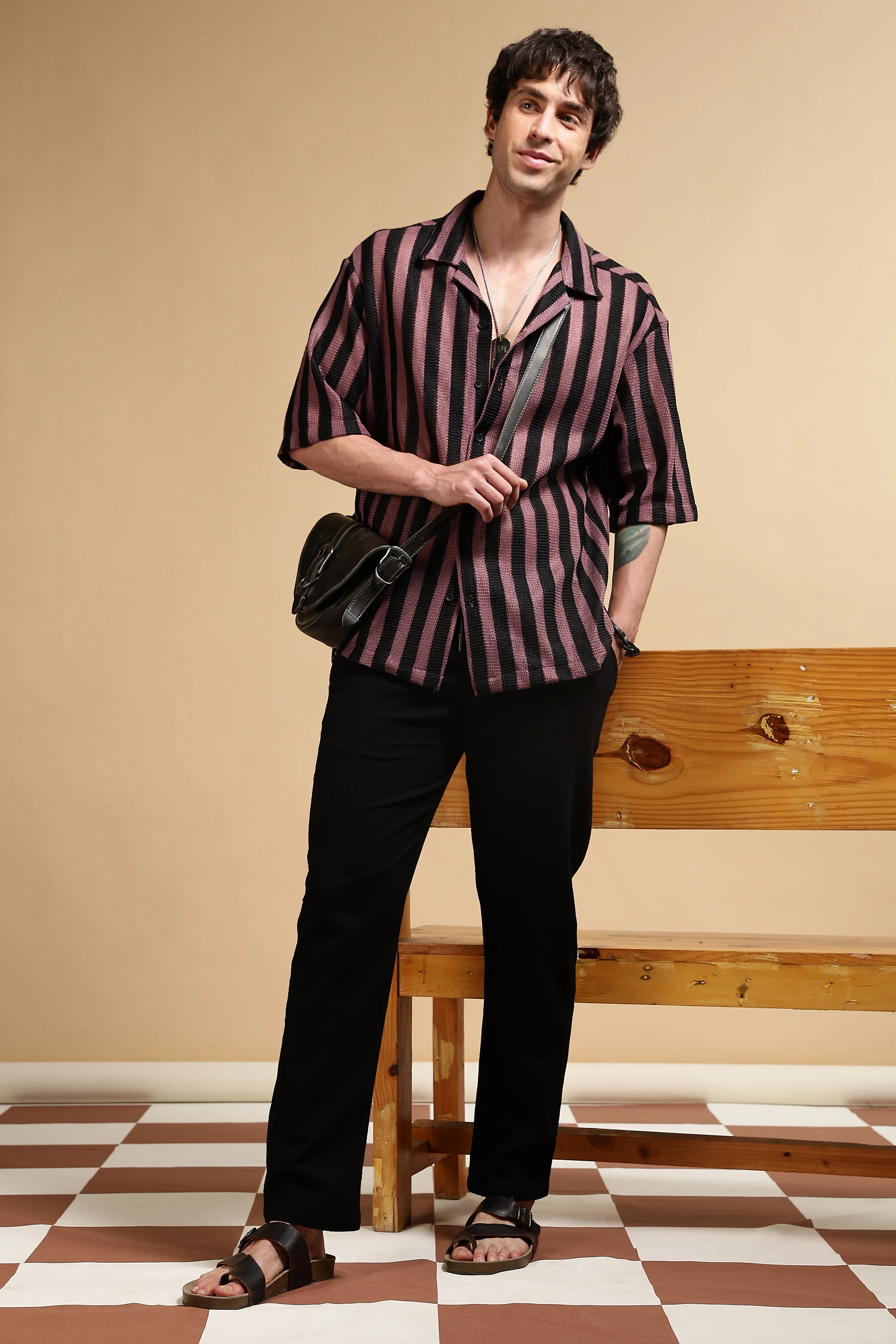 Men Black Cotton Loose Fit Drawcord Pants - Image 11