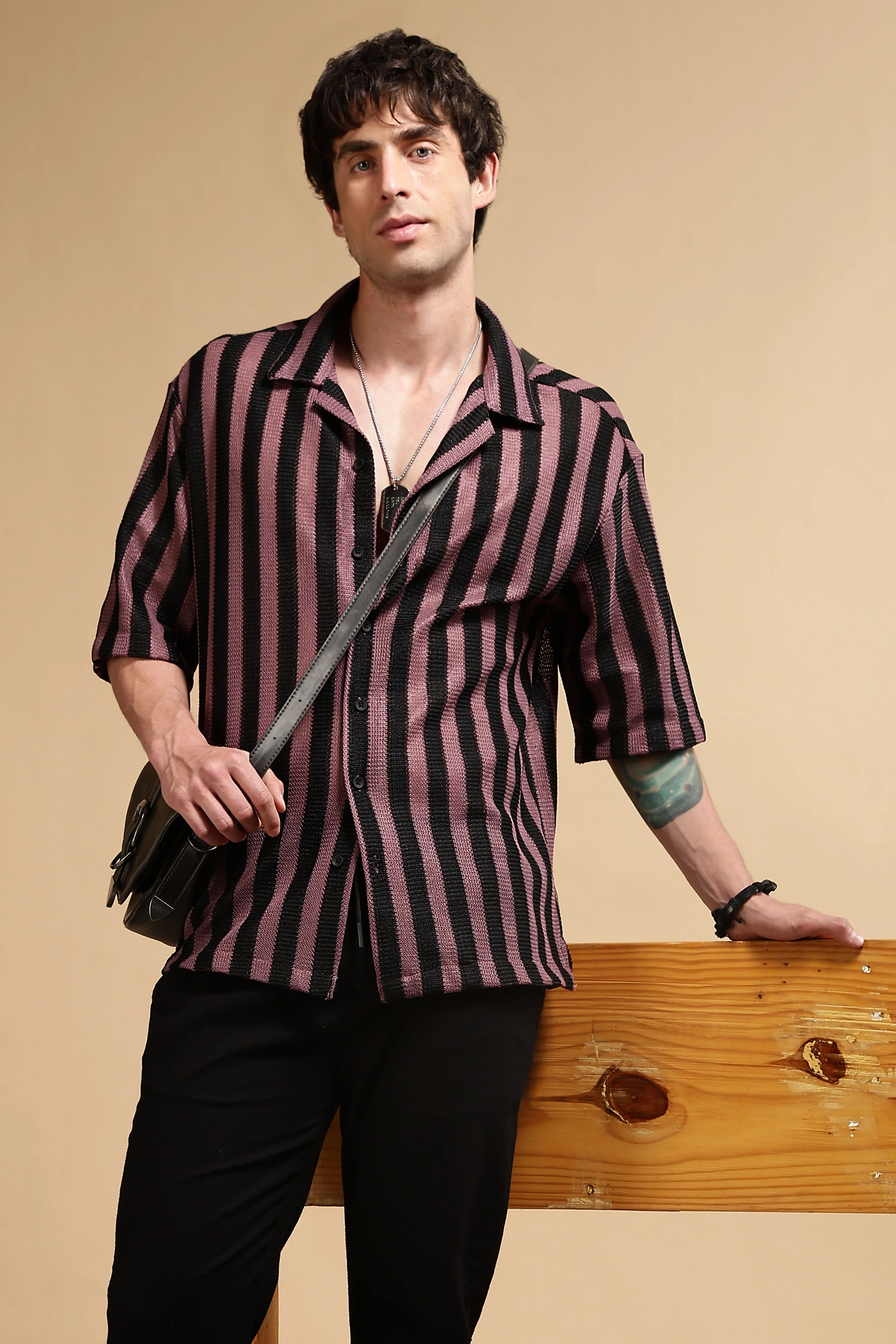 Men Black Cotton Loose Fit Drawcord Pants - Image 8