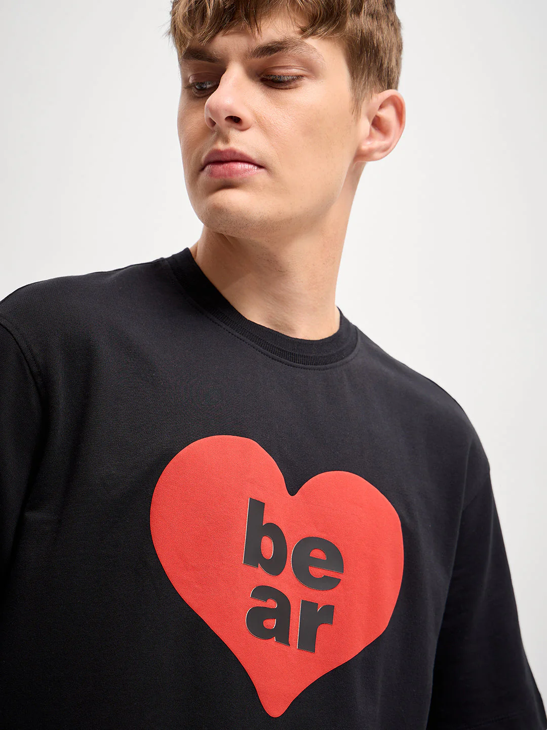 Men Black digital print Crew Neck T-Shirt - Image 5
