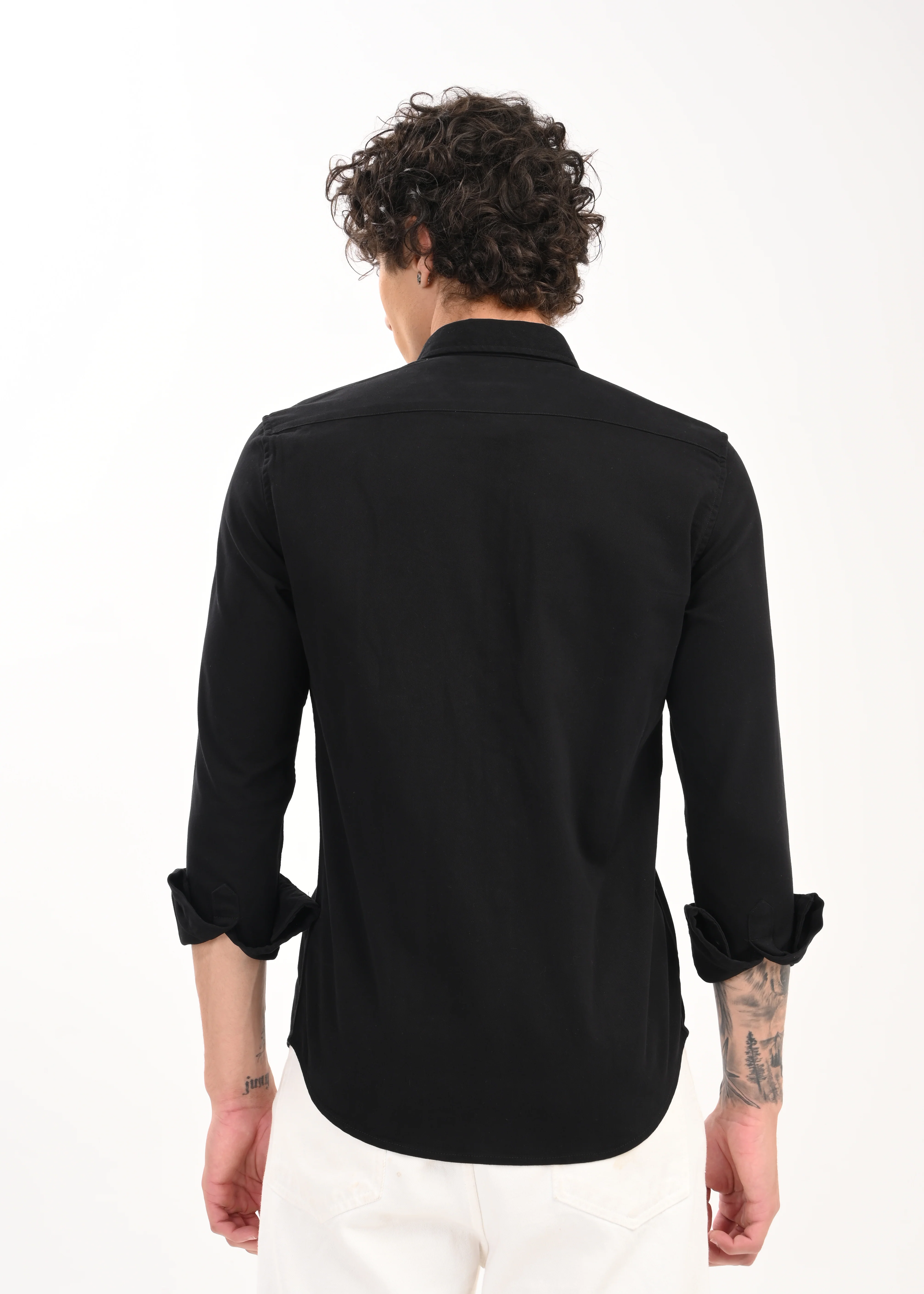 Men Black Everyday Essential Solid Shirt - Image 2