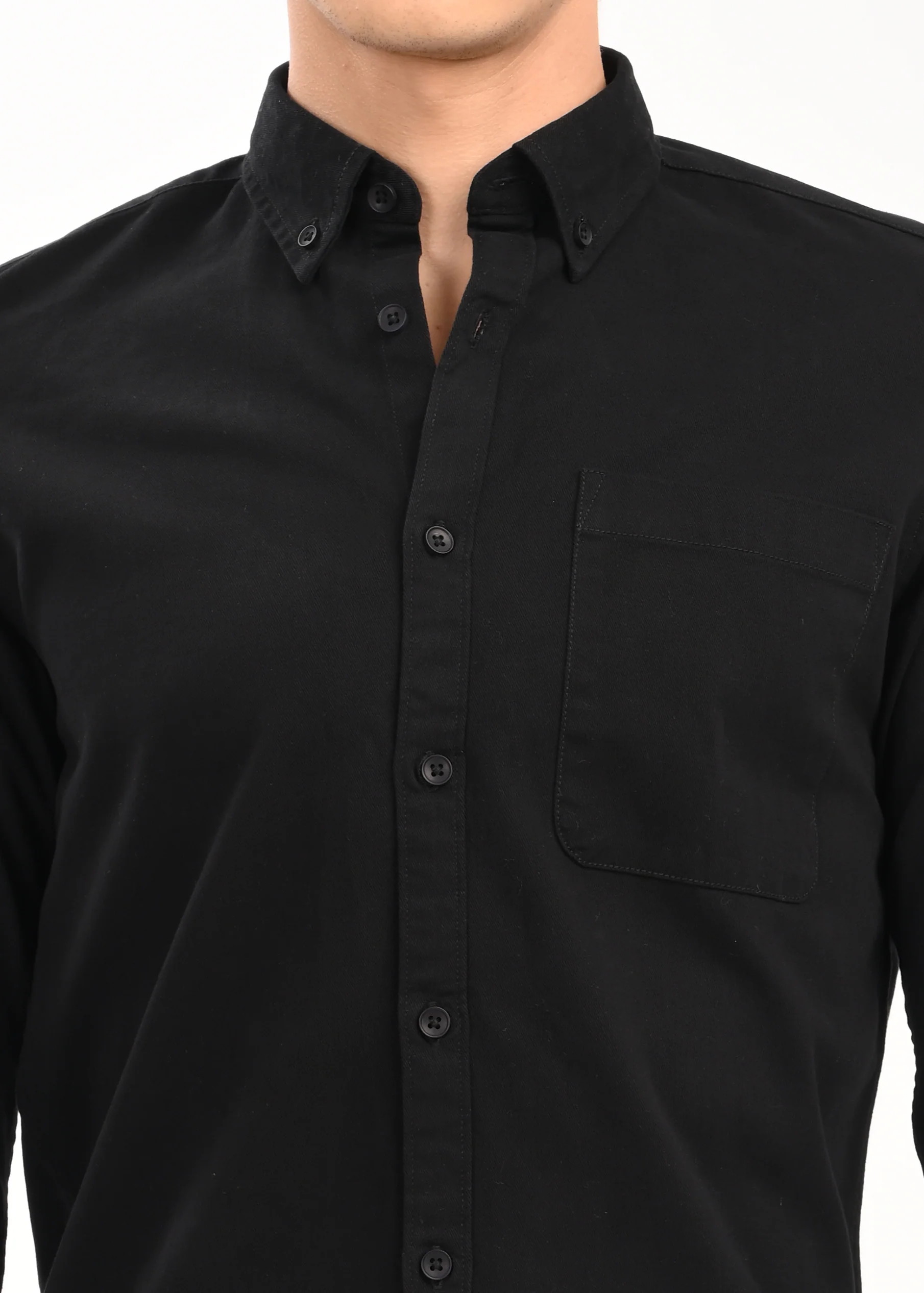 Men Black Everyday Essential Solid Shirt - Image 5