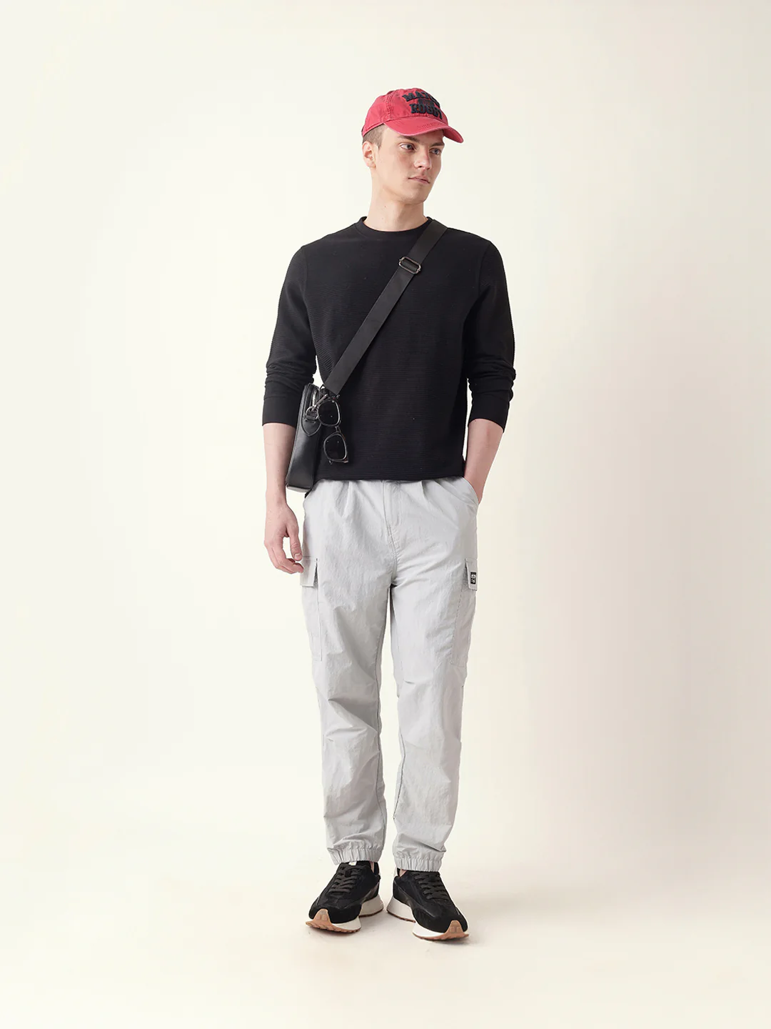 Men Black Full Sleeve Regular T-Shirt - Image 3