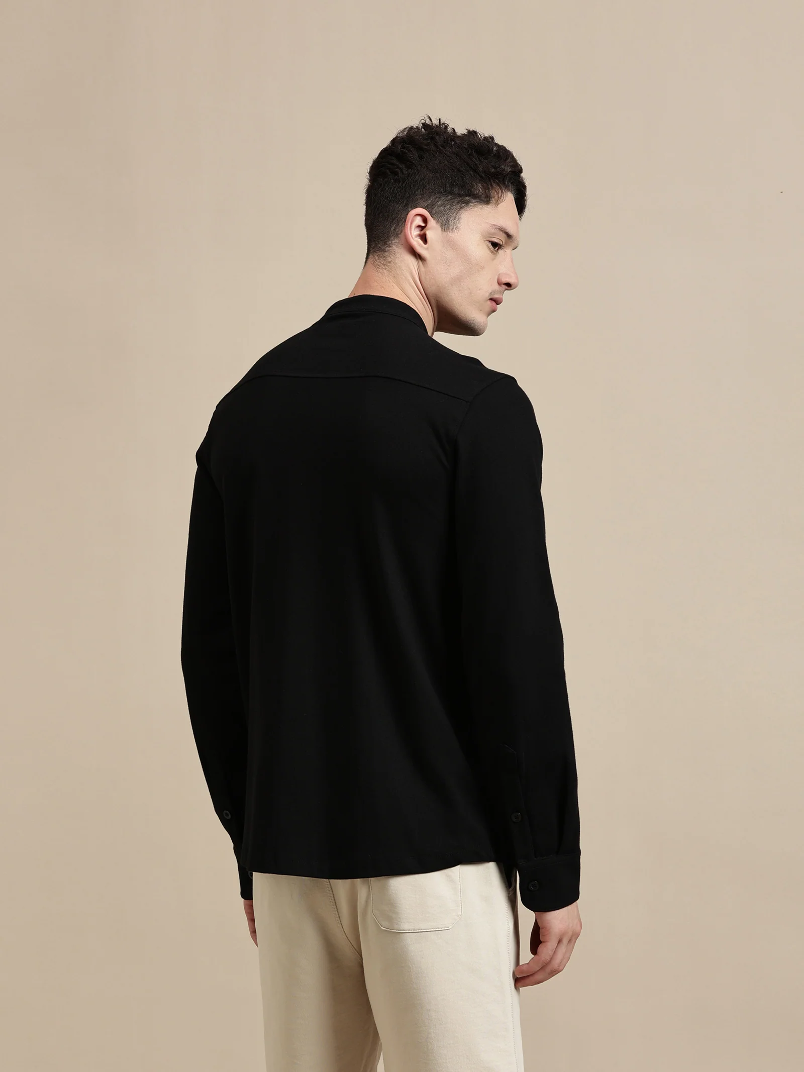 Men Black Full Sleeve Shirt - Image 3