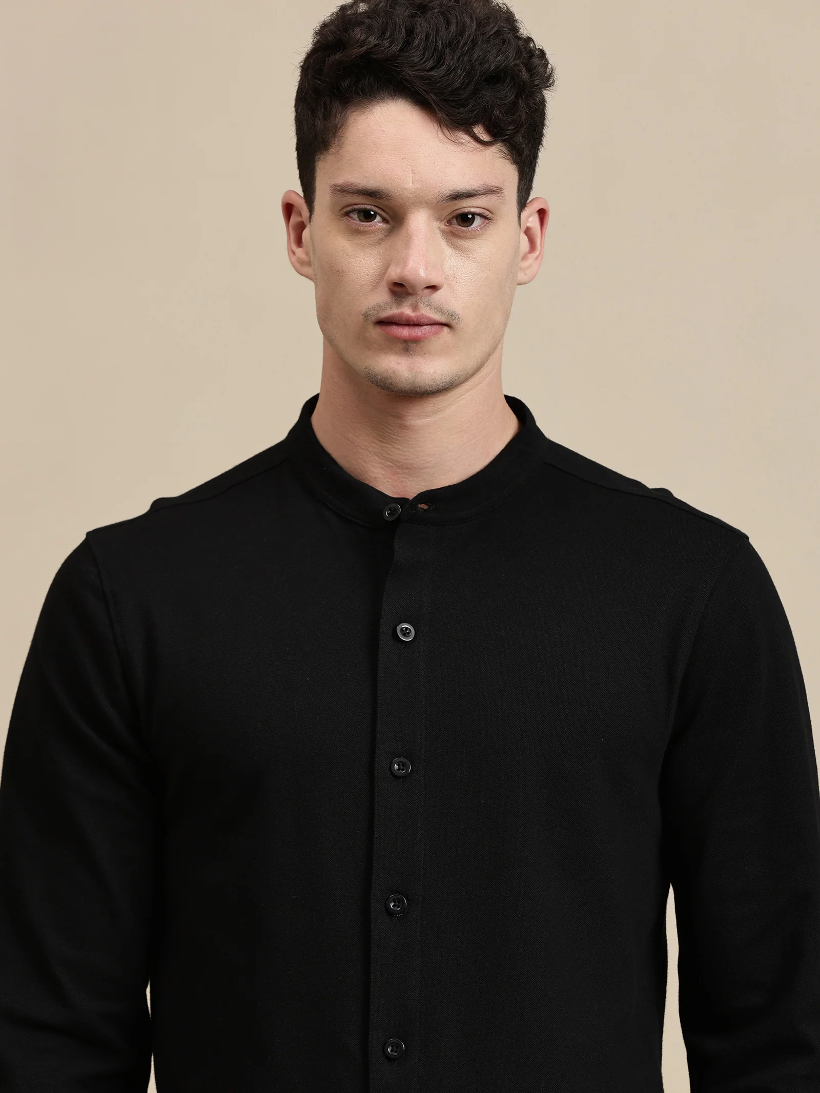 Men Black Full Sleeve Shirt - Image 4