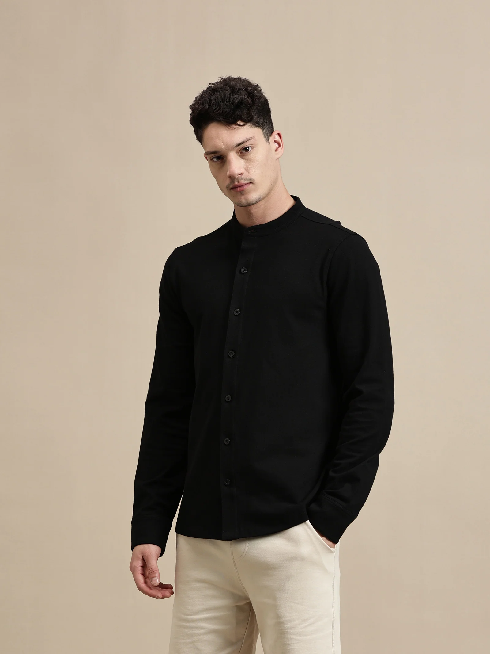 Men Black Full Sleeve Shirt - Image 5