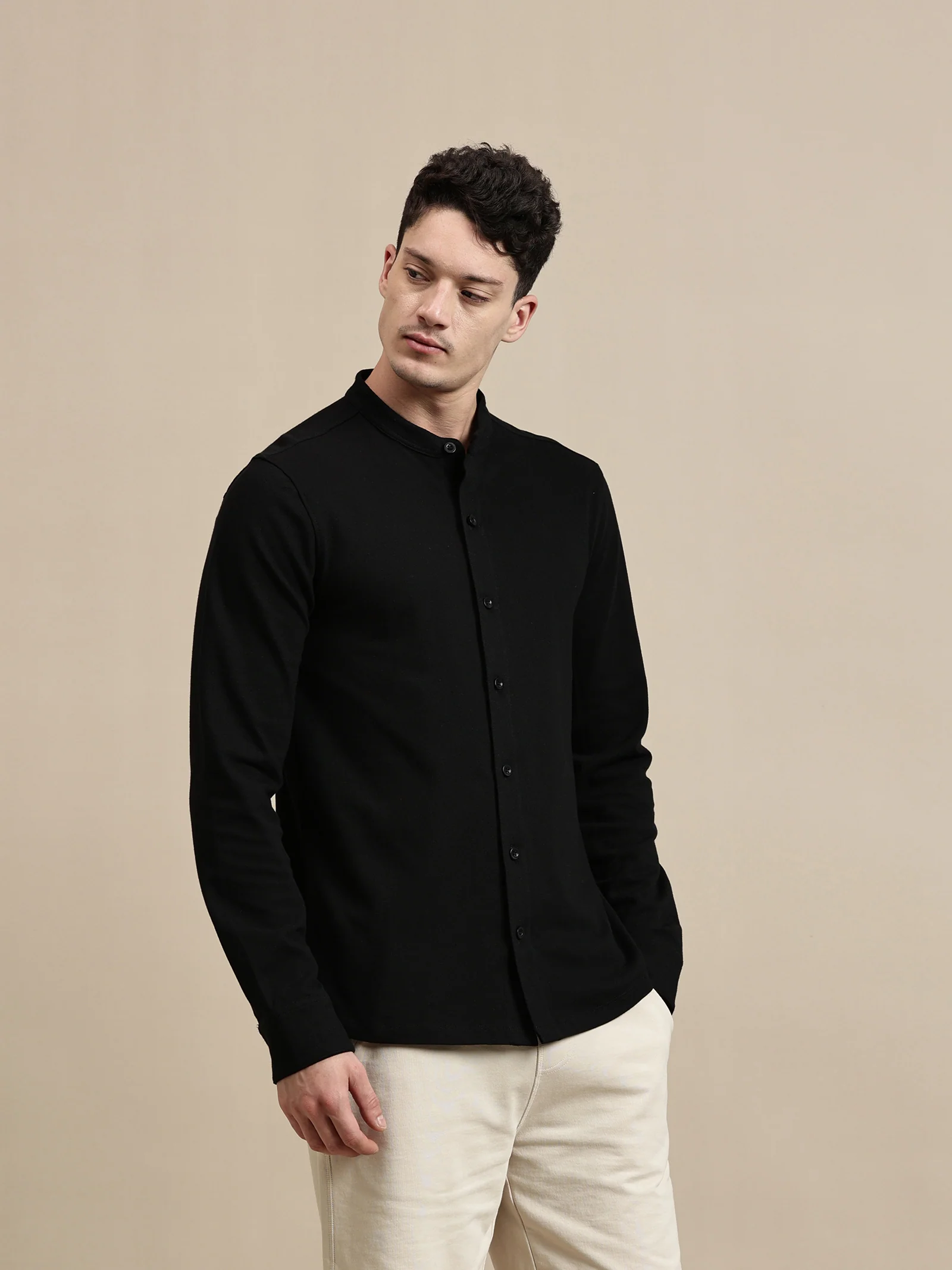 Men Black Full Sleeve Shirt - Image 6