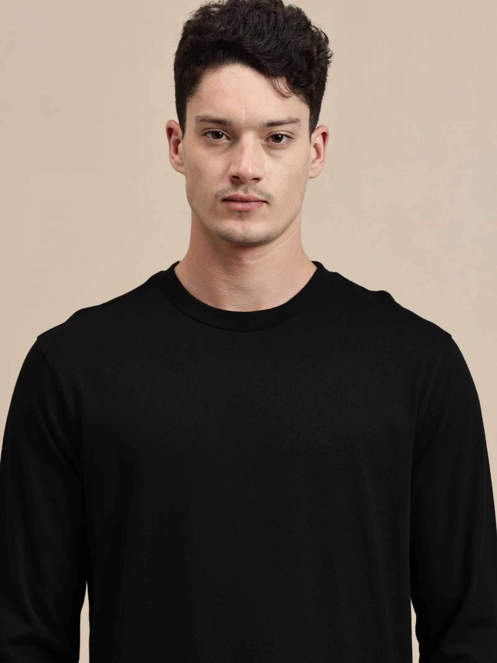 Men Black Full Sleeve T-Shirt - Image 6