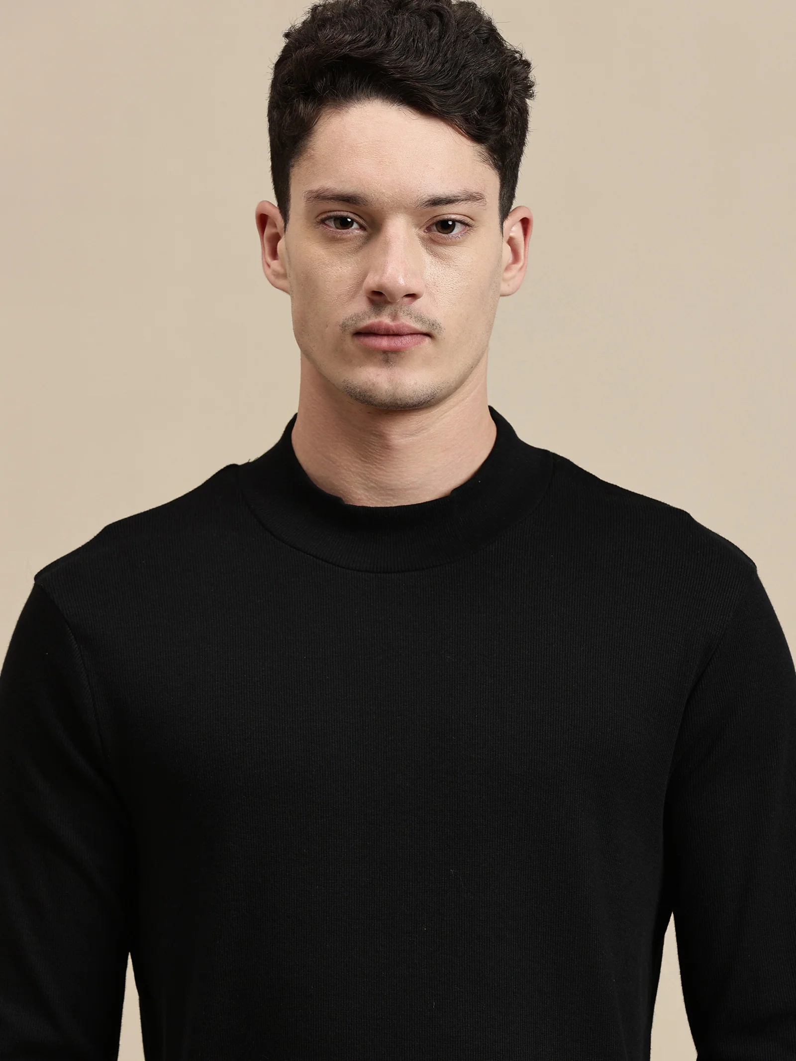 Men Black Full Sleeve T-Shirt - Image 4