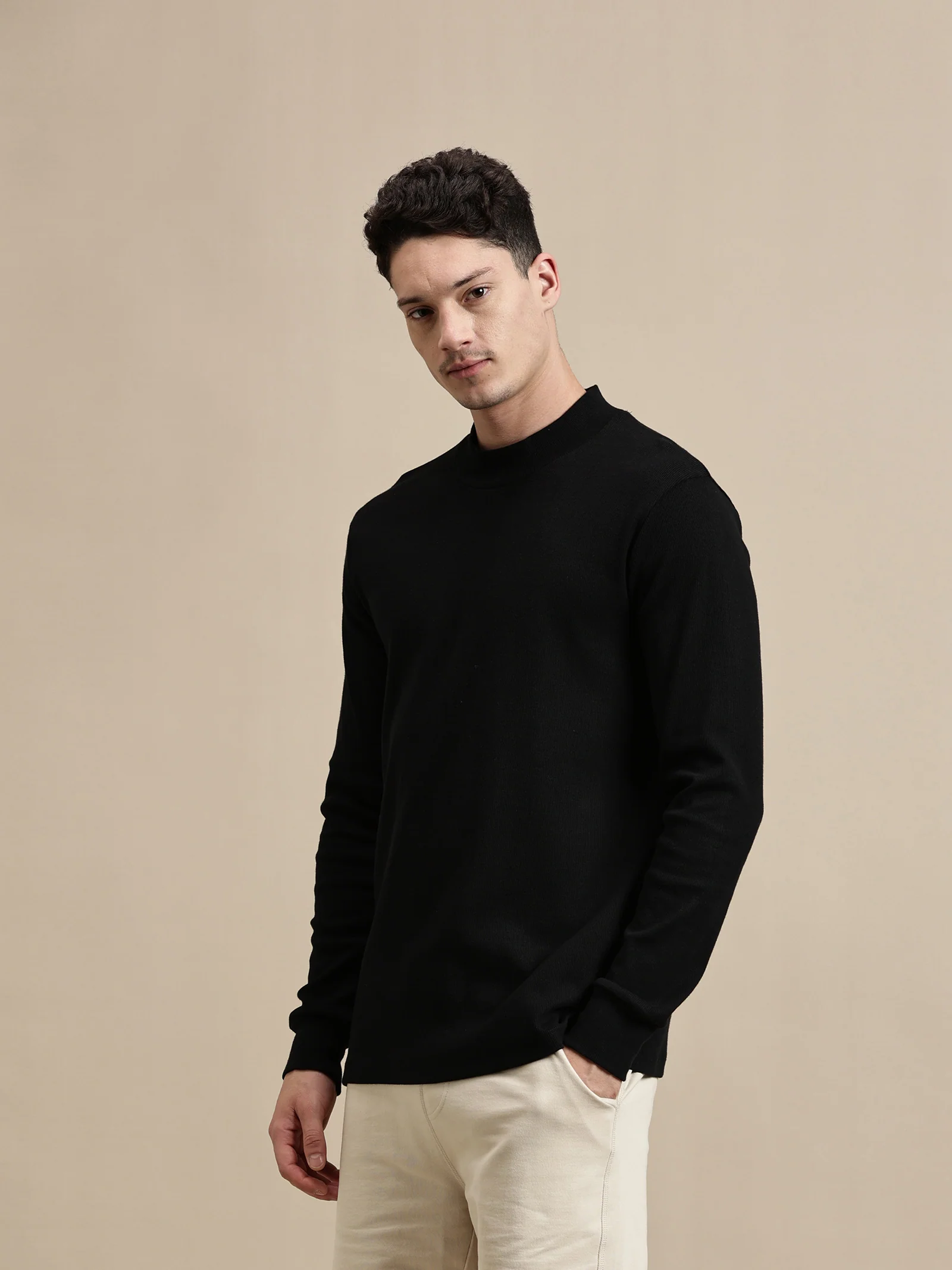 Men Black Full Sleeve T-Shirt - Image 6