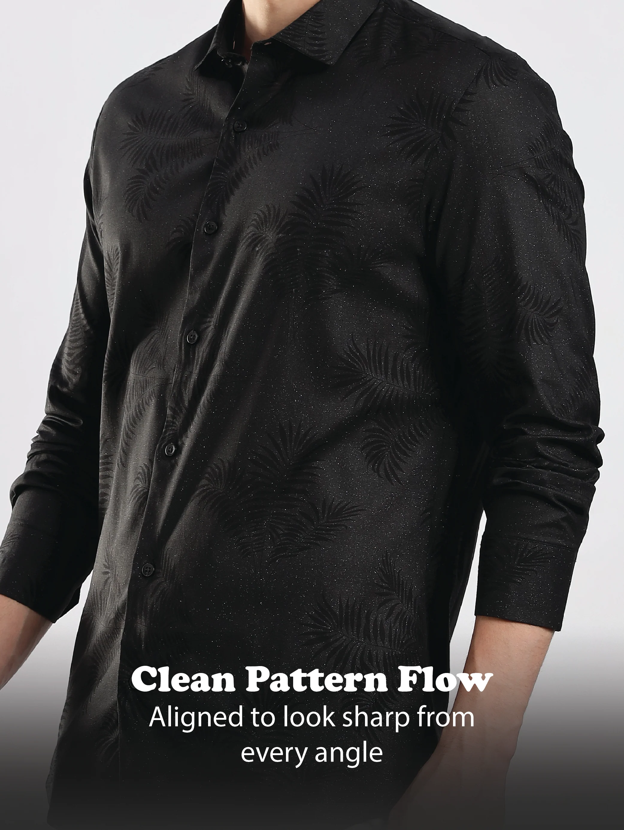 Men Black Glitter print festive wear - Image 12