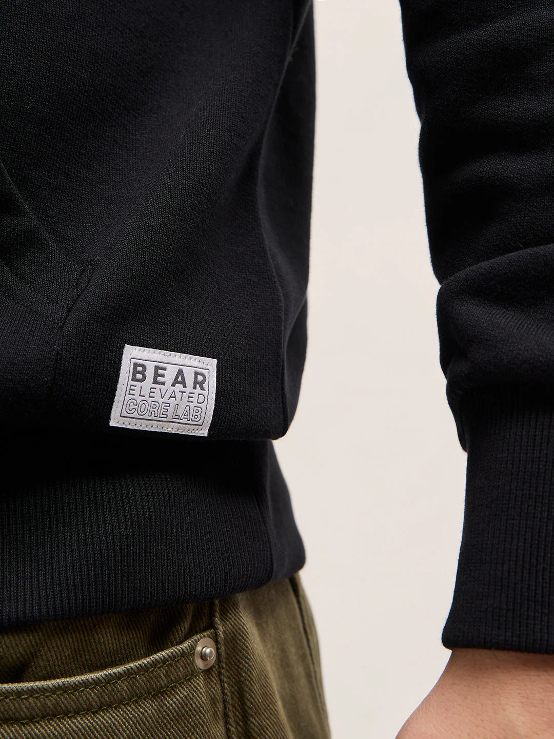 Men Black Graphic Print Relax Fit Hoodie - Image 6