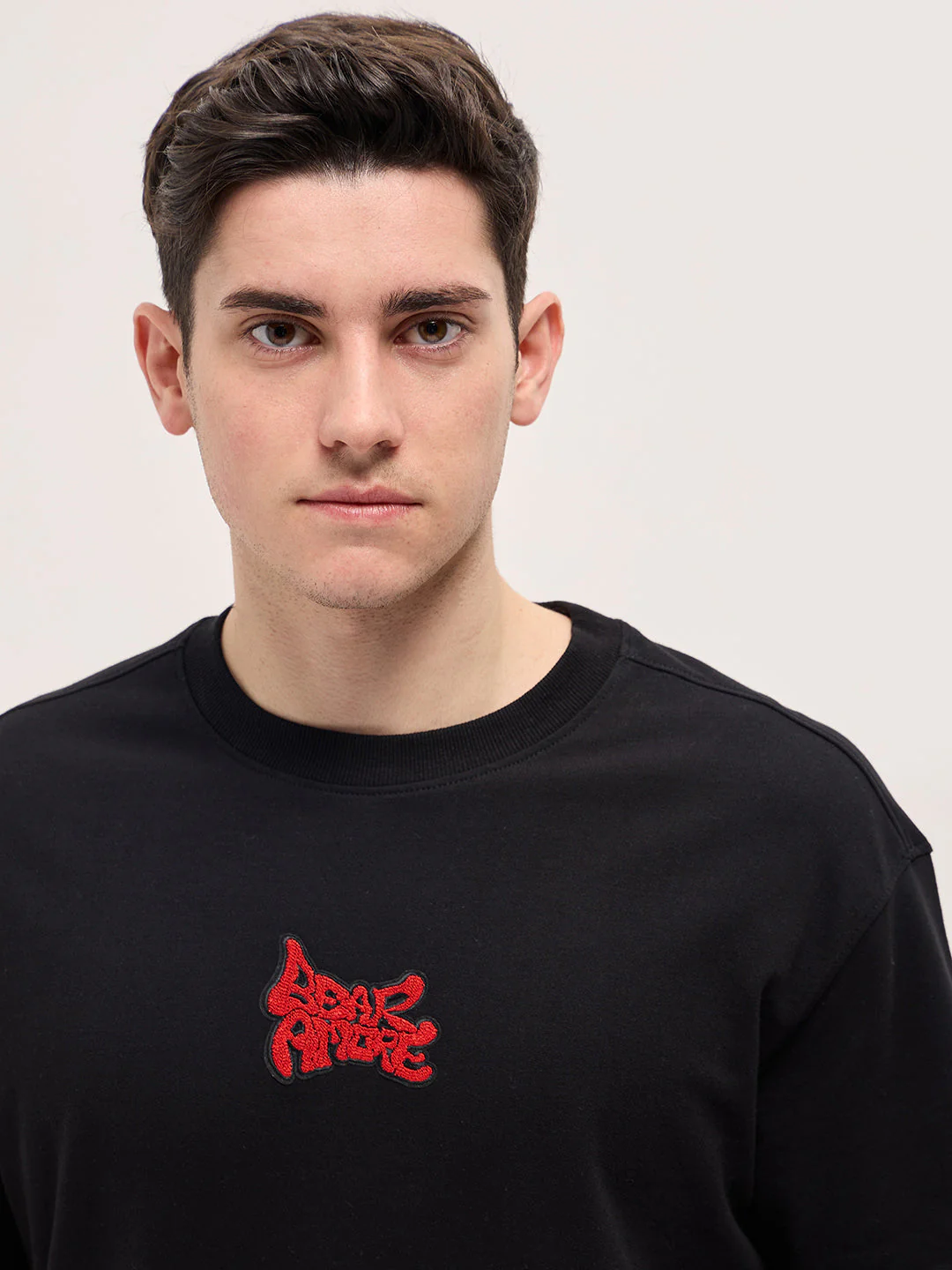 Men Black Graphic T-Shirt - Image 5