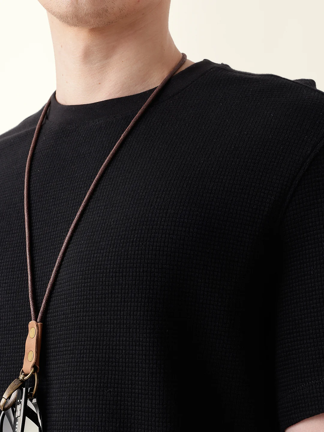 Men Black Half Sleeve Regular T-Shirt - Image 6