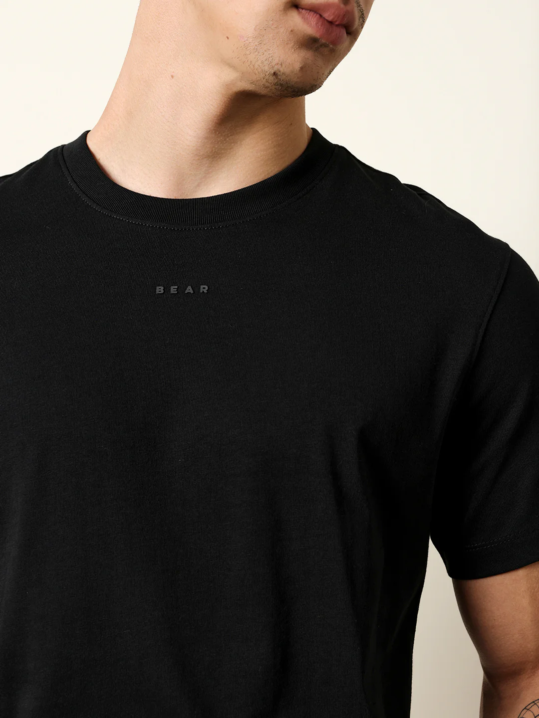 Men Black Half Sleeve Regular T-Shirt - Image 6