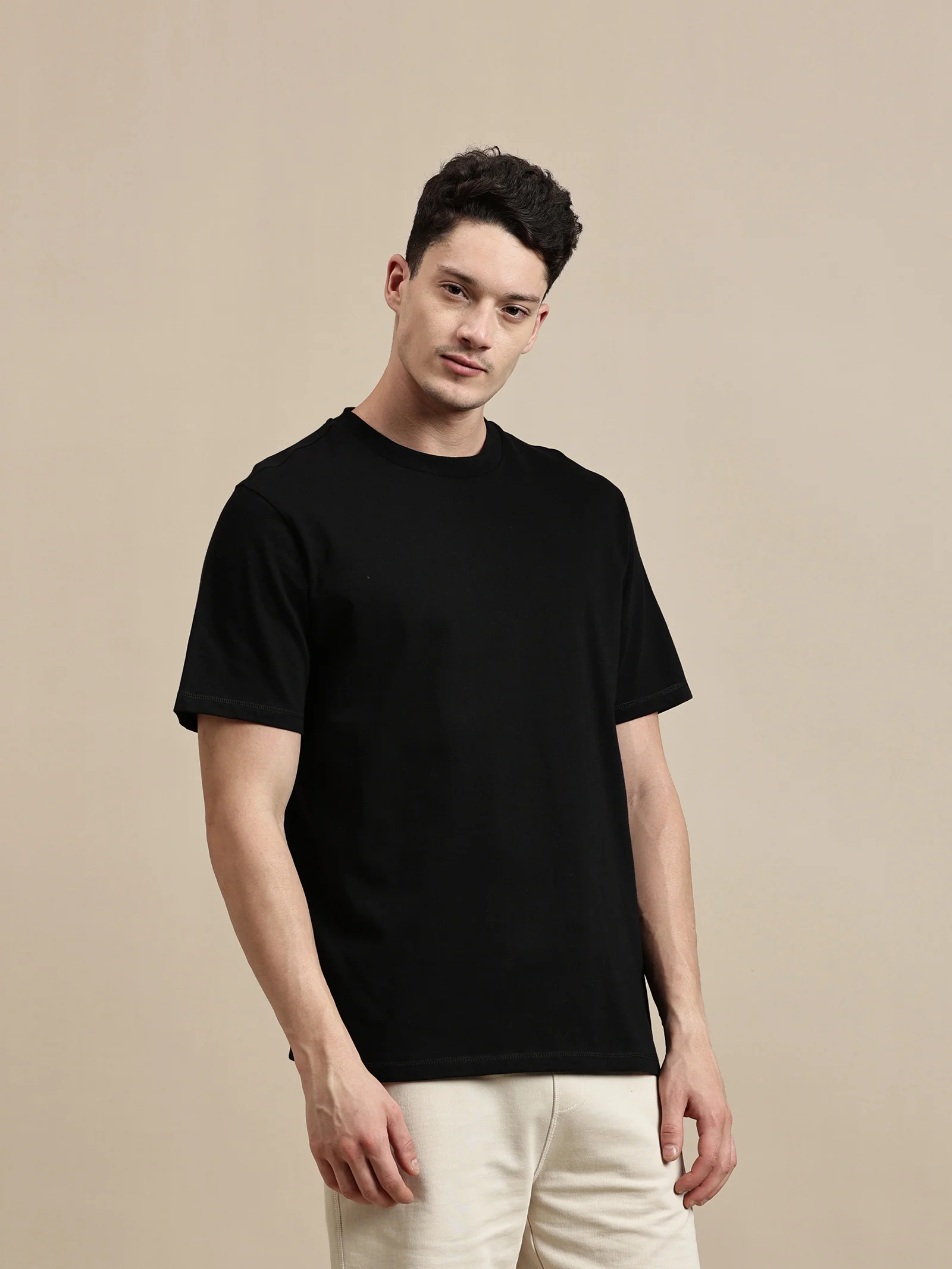 Men Black Half Sleeve T-Shirt - Image 6