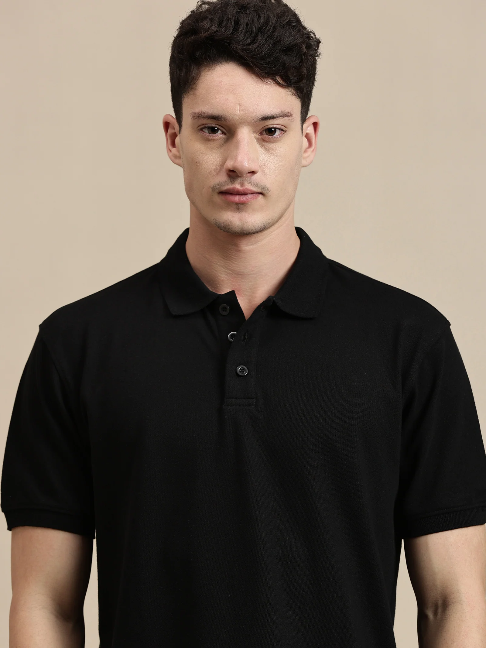 Men Black Half Sleeve T-Shirt - Image 4