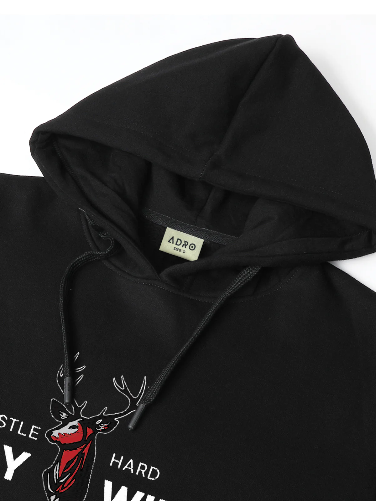 Men Black Printed Hoodie - Image 4