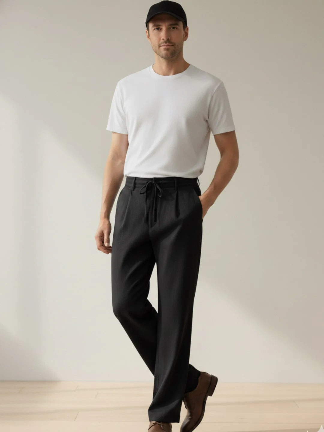 Men Black Korean Pant - Image 3