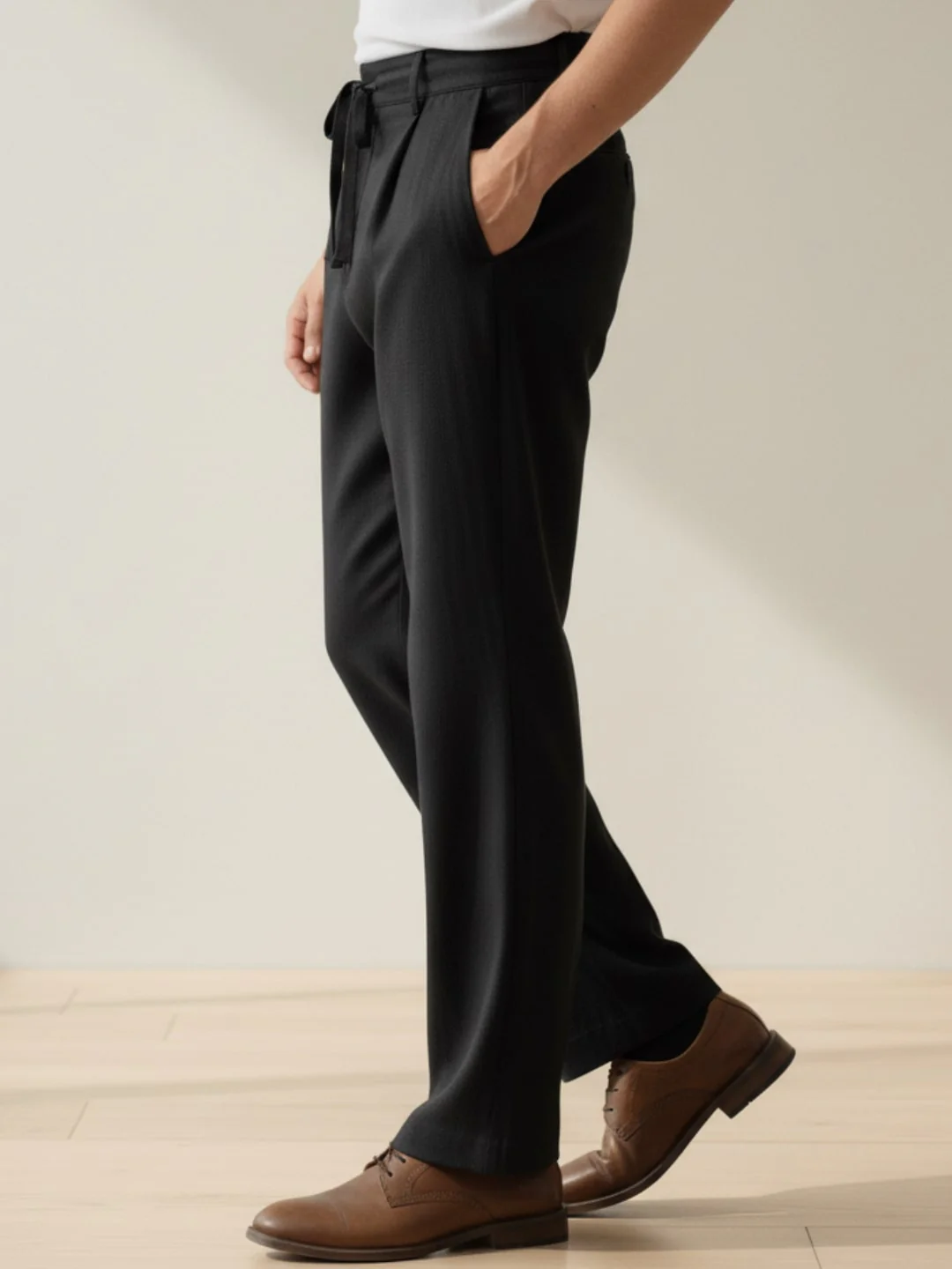 Men Black Korean Pant - Image 4