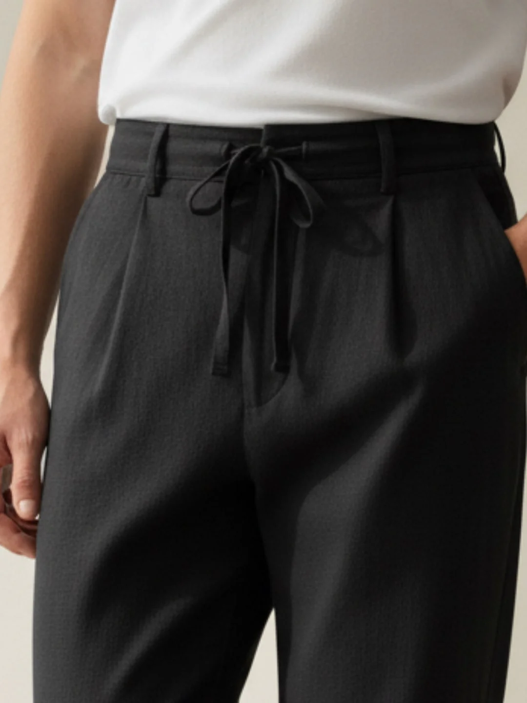 Men Black Korean Pant - Image 6