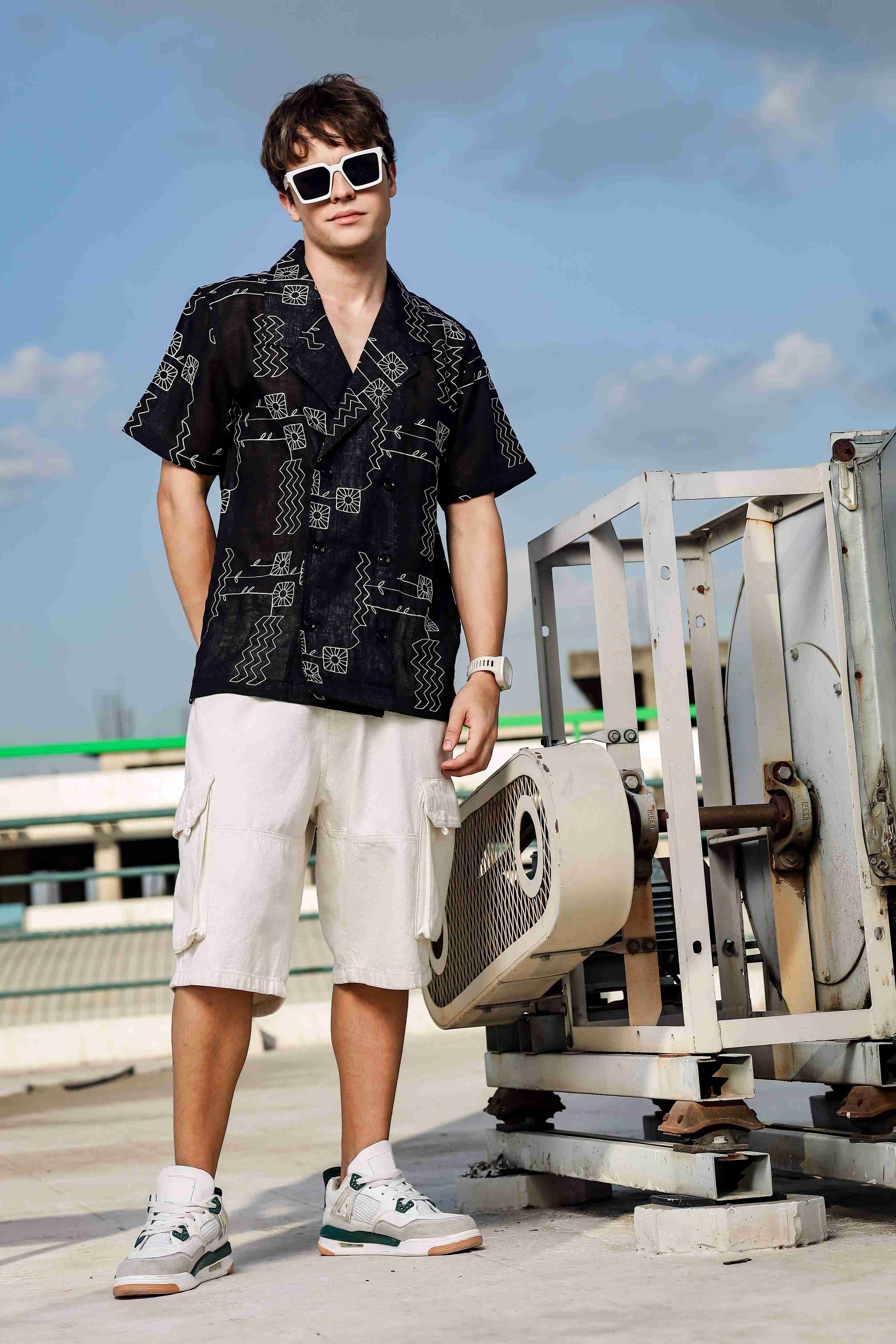 Men Black Korean Shirt - Image 6
