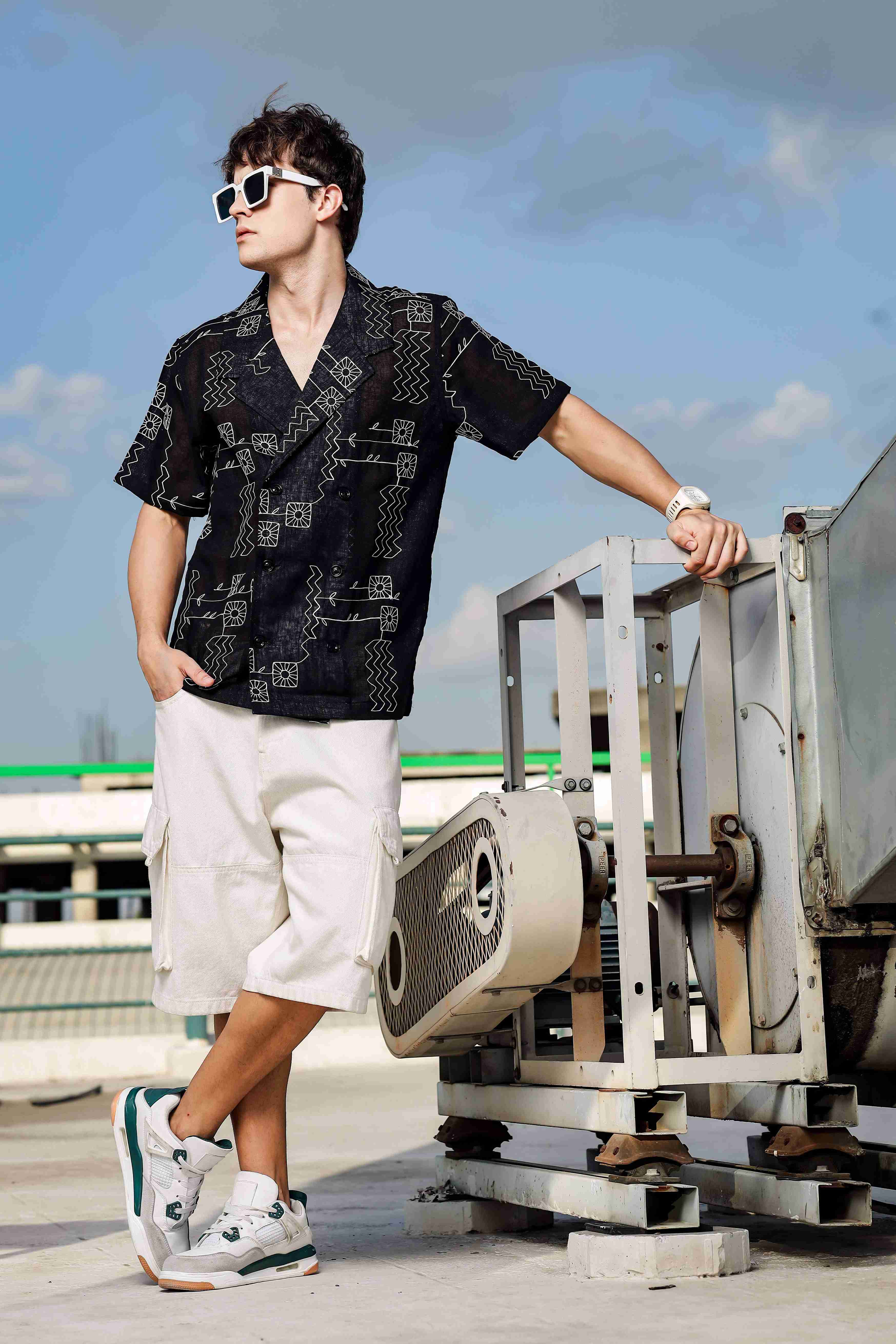 Men Black Korean Shirt - Image 7
