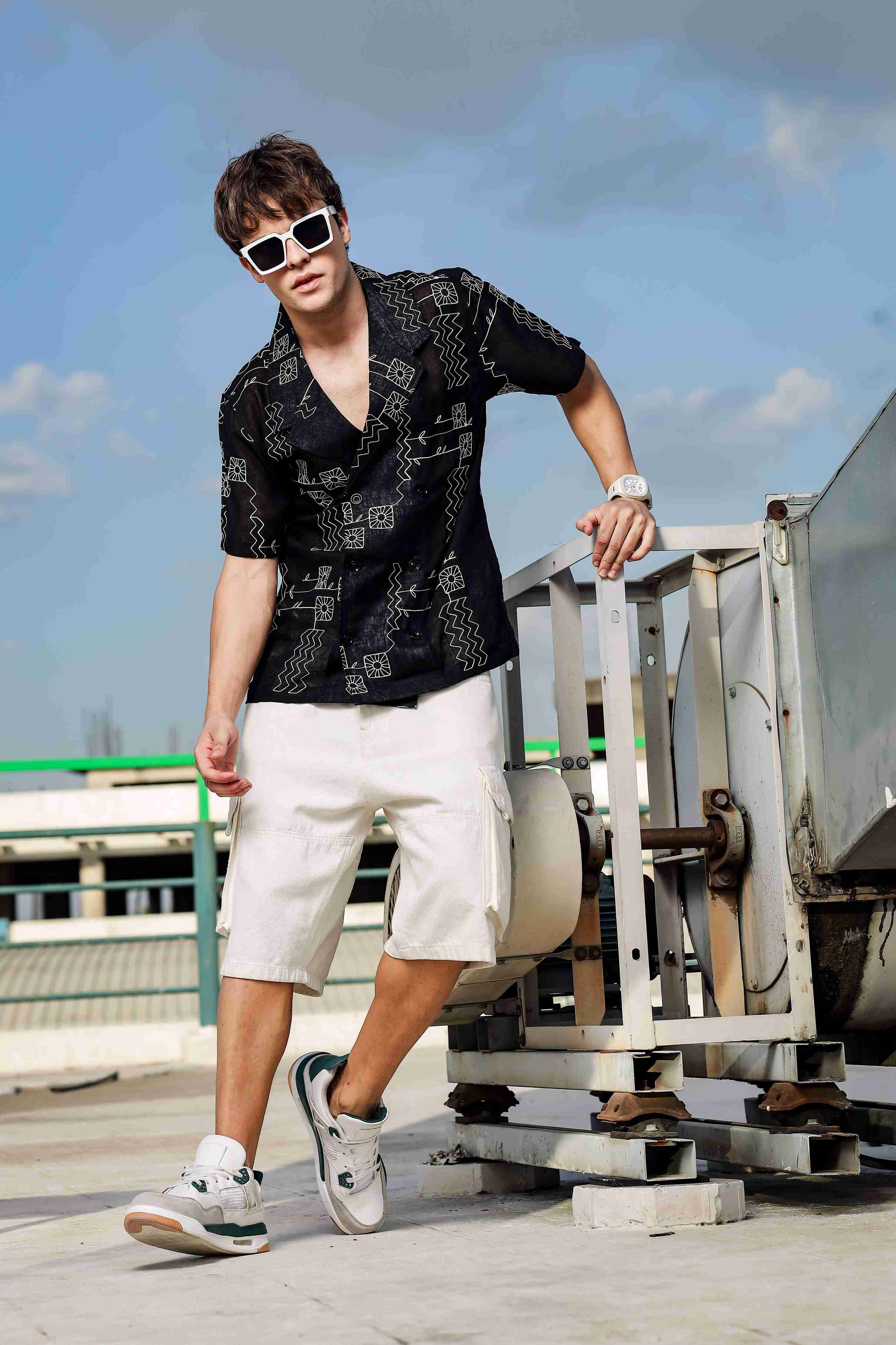 Men Black Korean Shirt - Image 8
