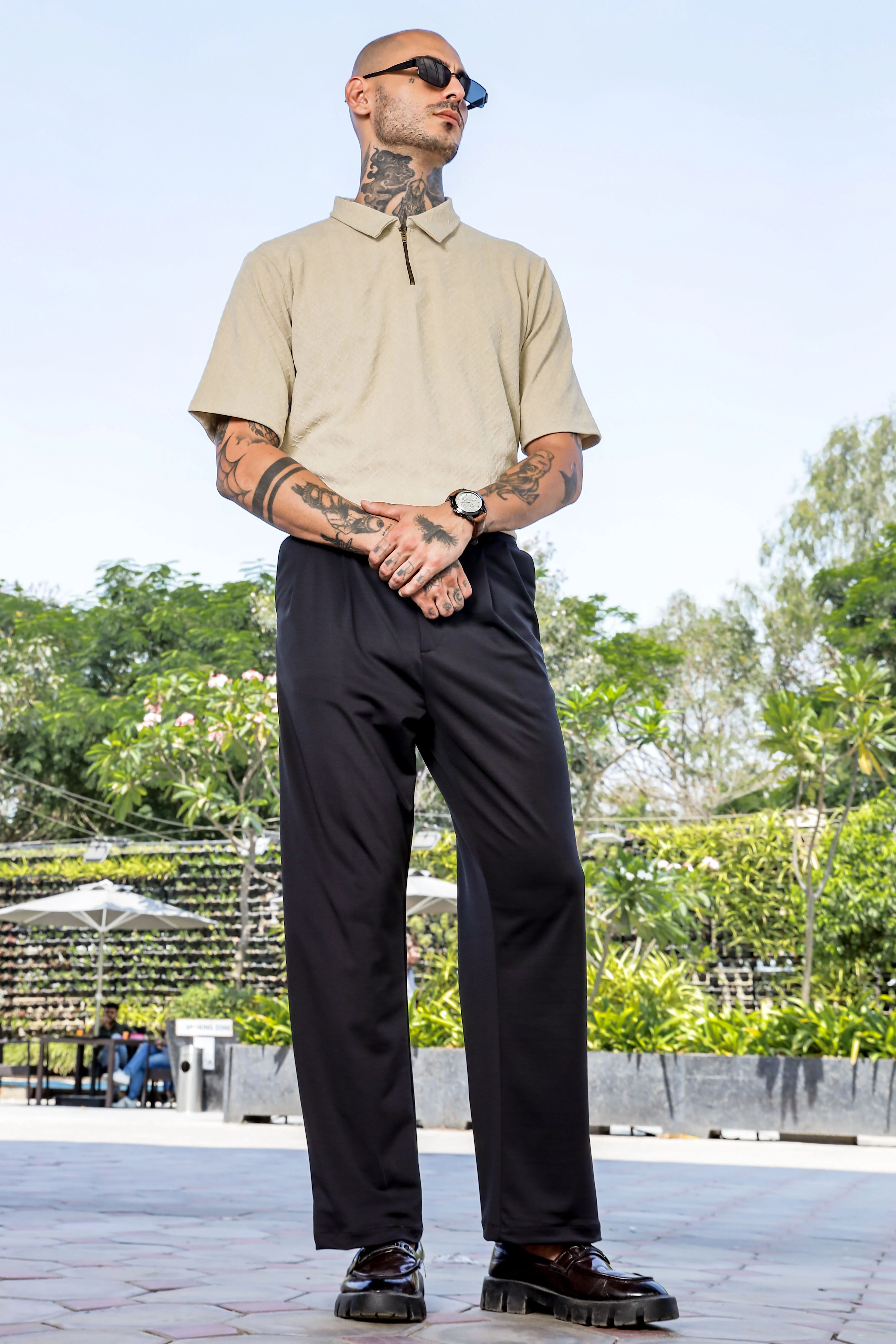 Men Black Korean Trousers - Image 6