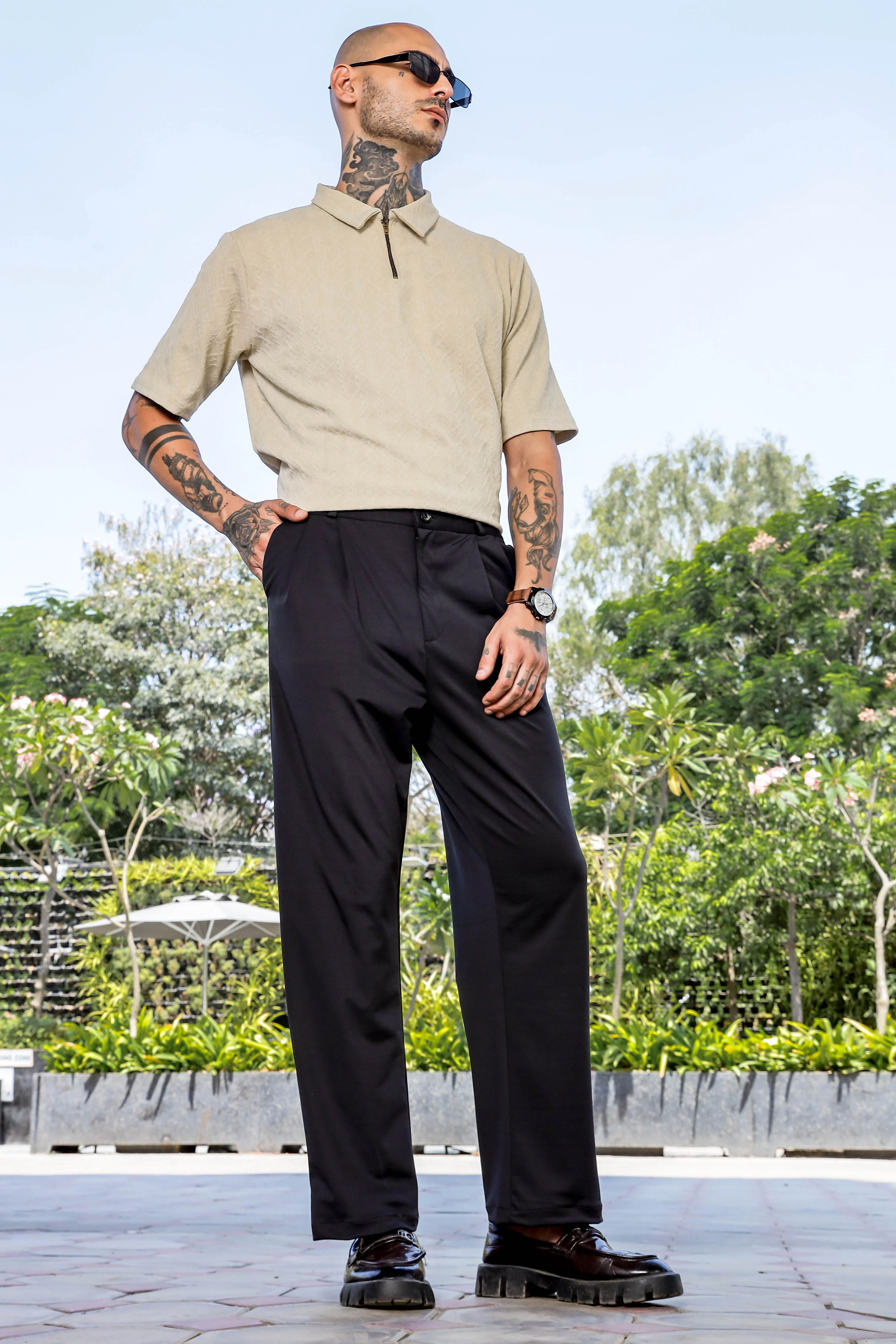 Men Black Korean Trousers - Image 7