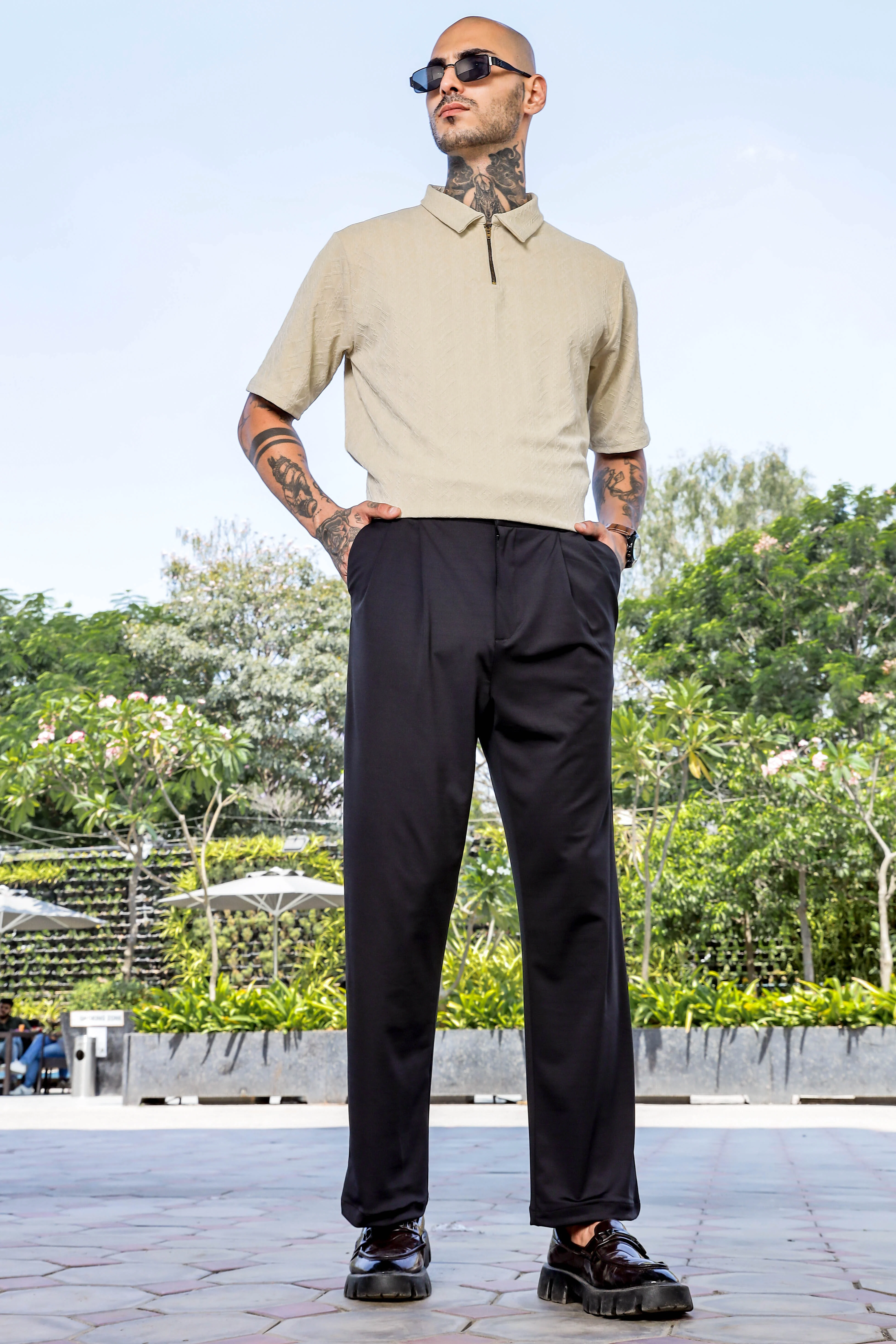 Men Black Korean Trousers - Image 8