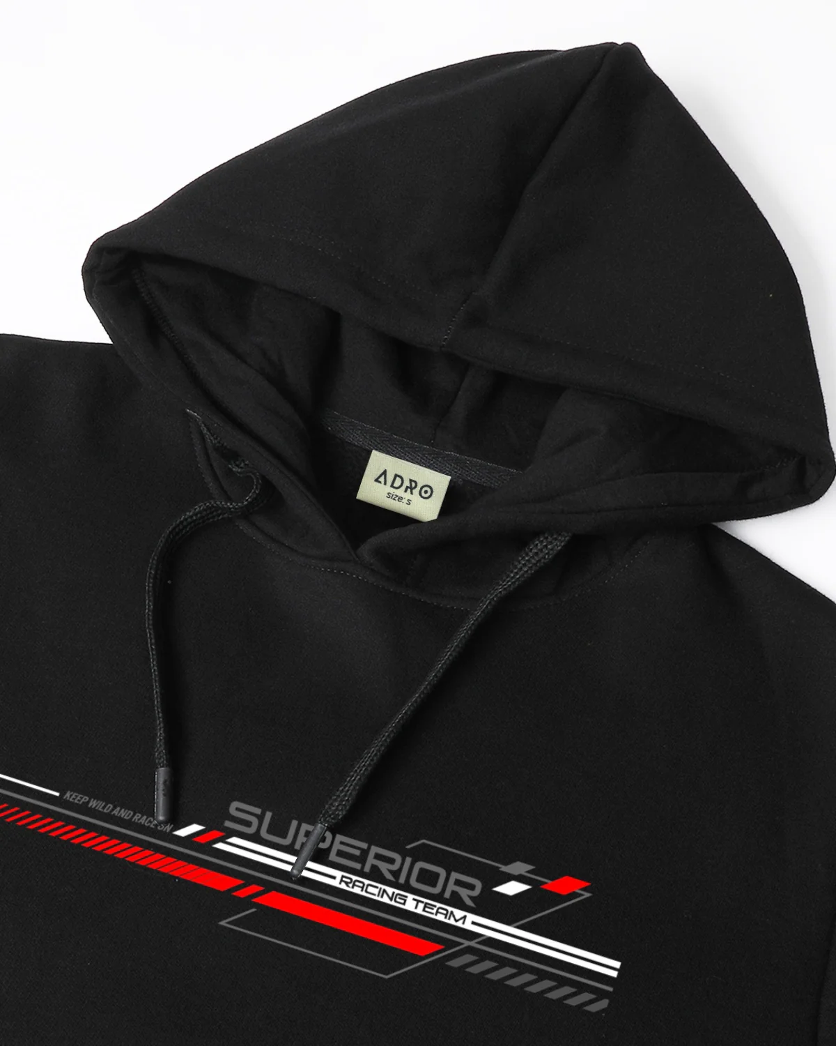 Men Black Long Lasting Printed Hoodie - Image 6