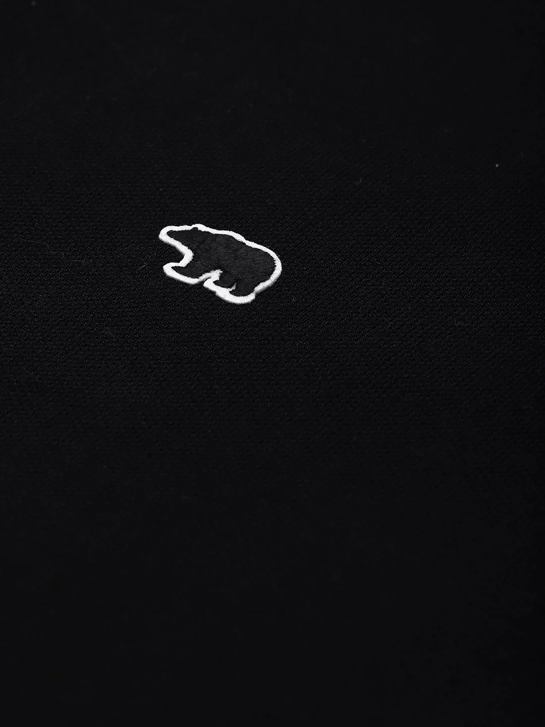 Men  Black Long Sleeves Polo - Image 5