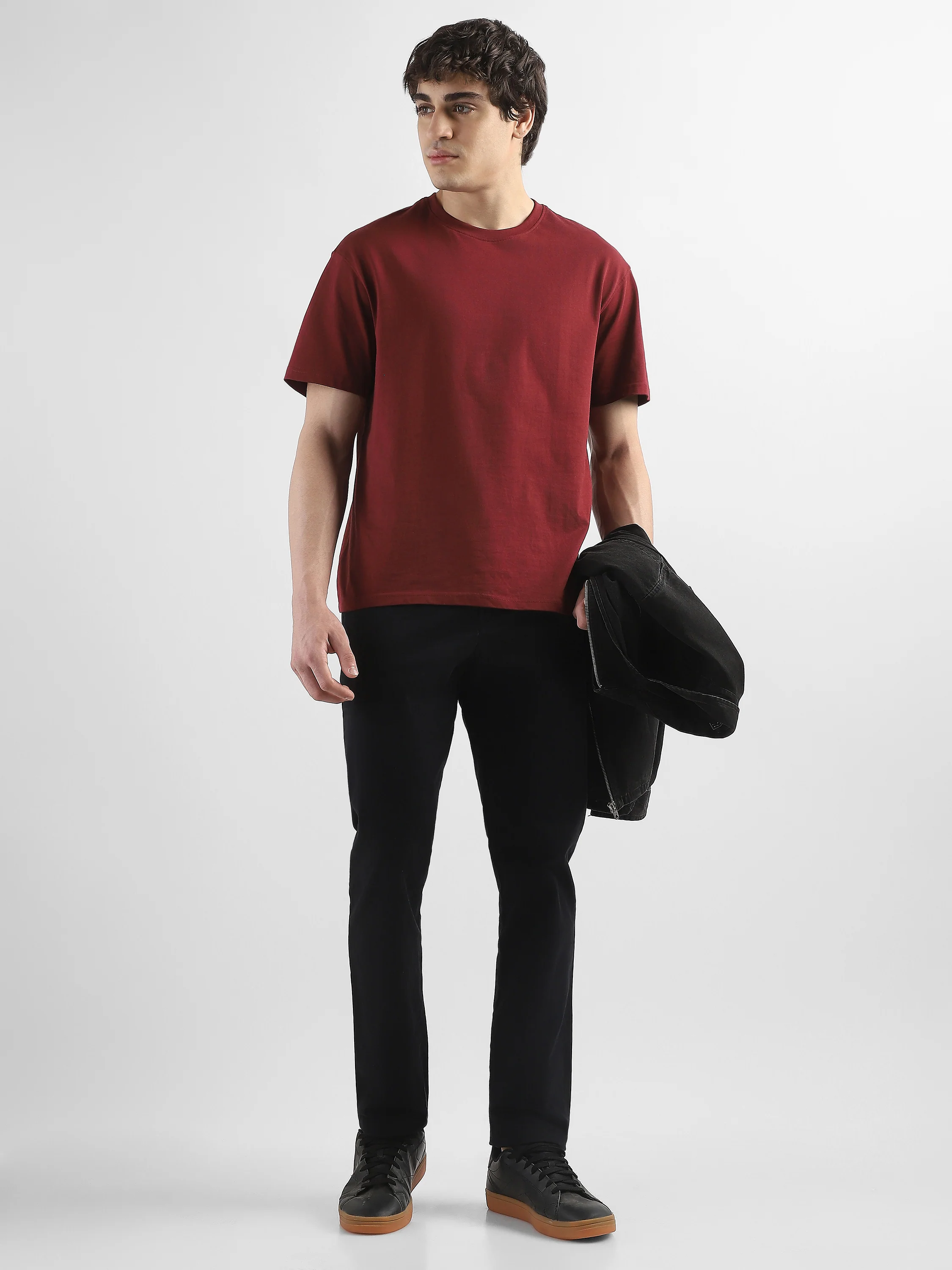 Men Black Mid Rise Formal Trousers - Image 3