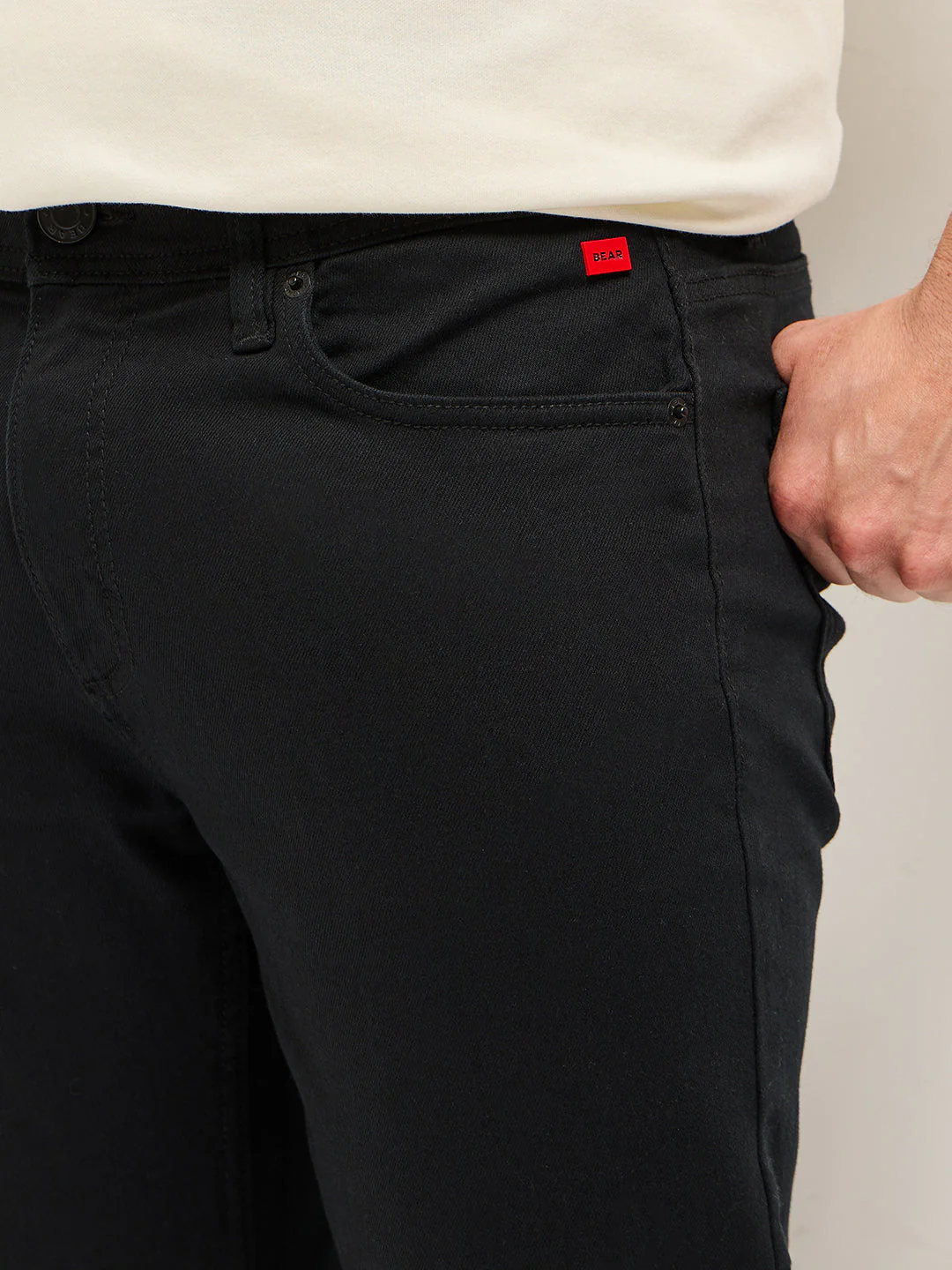 Men Black Mid-Rise Skinny Fit Jeans - Image 5