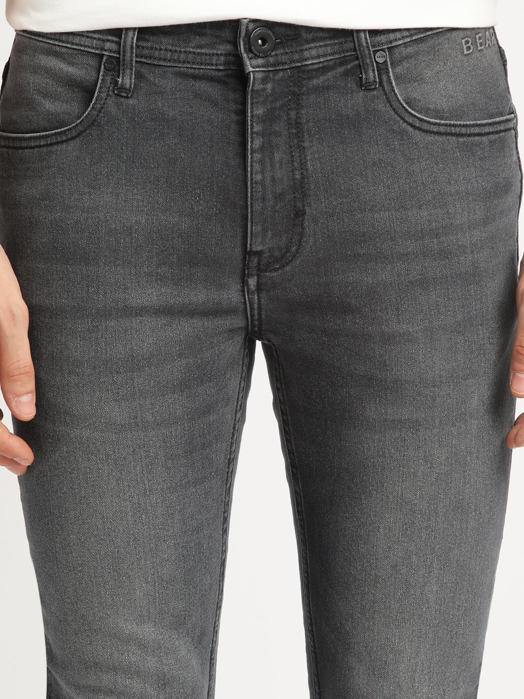 Men Black Mid Rise Slim Fit Jean - Image 6