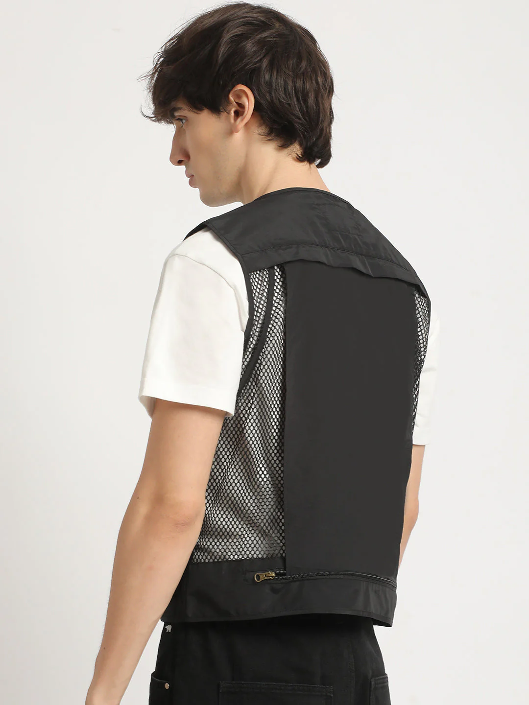 Men  Black Multi-Pocket Utility Jacket - Image 4