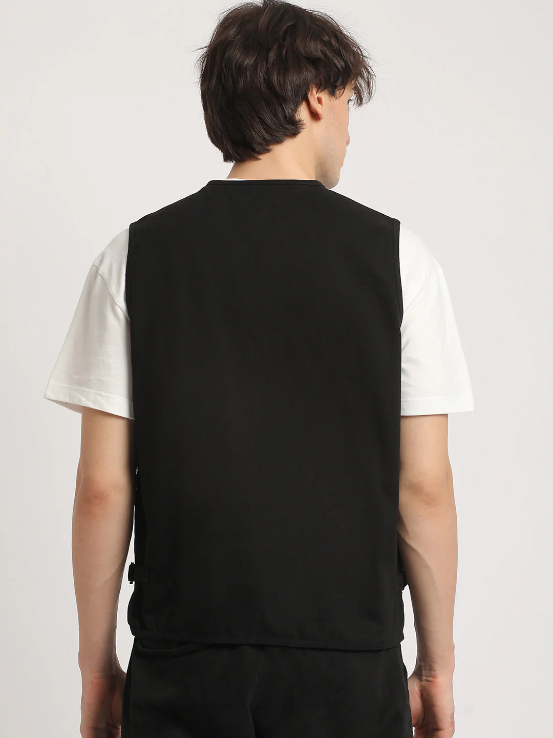 Men Black Multi-Pocket Utility Jacket - Image 4