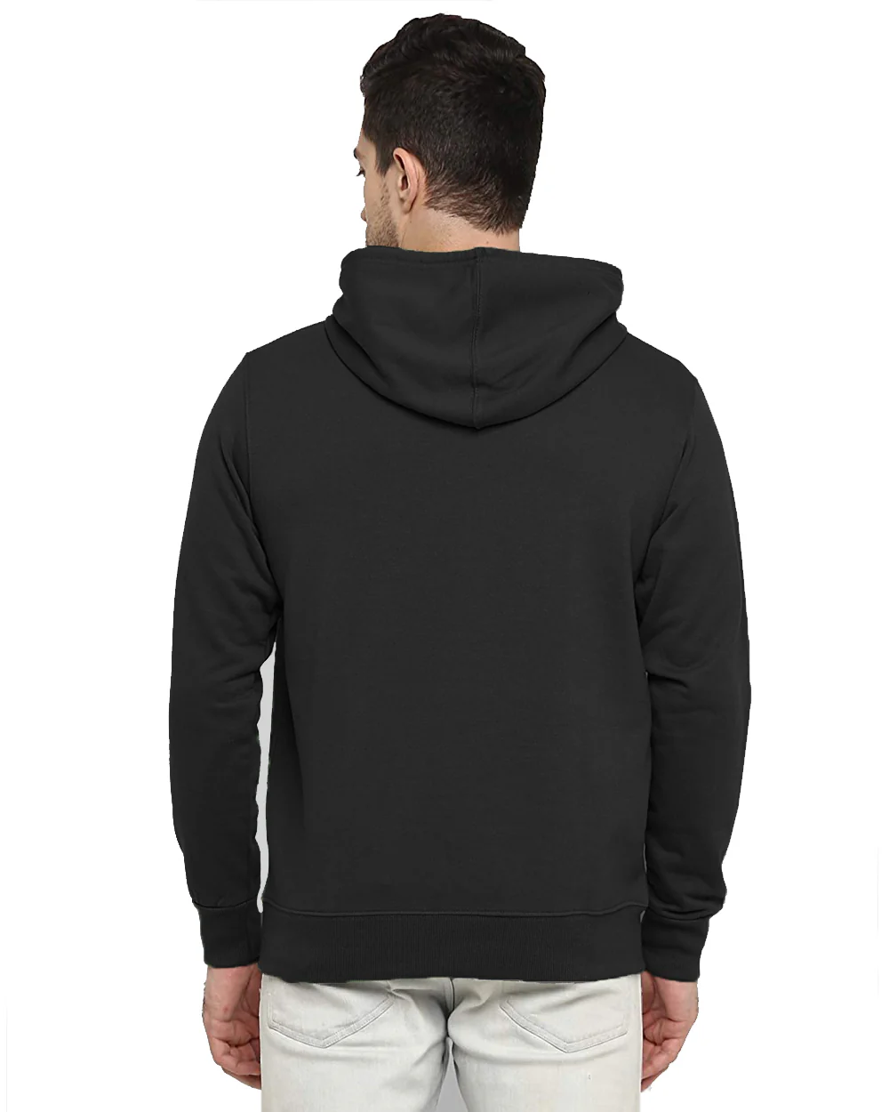 Men Black Printed Hoodie - Image 2