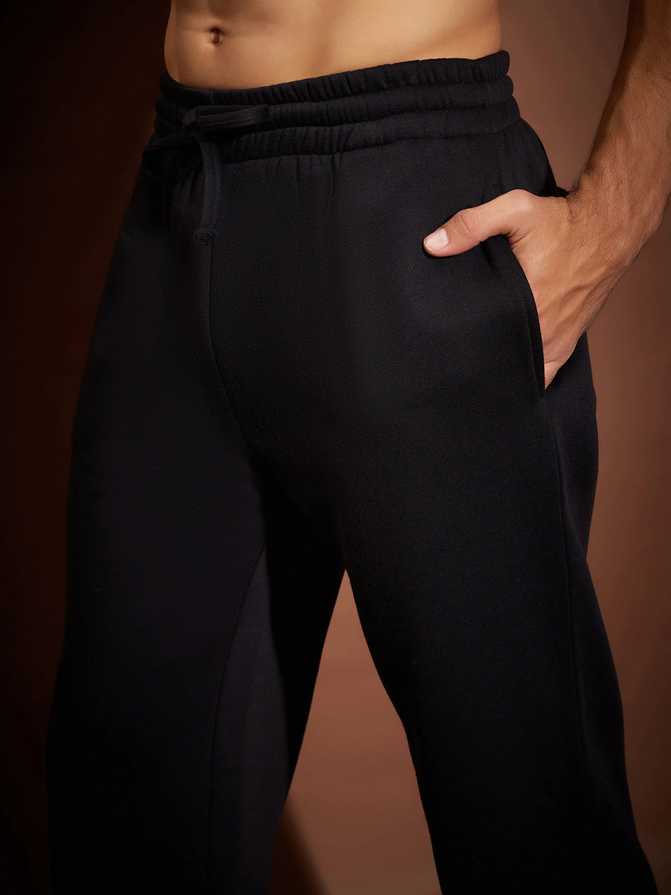 Men Black Oversized Joggers - Image 3
